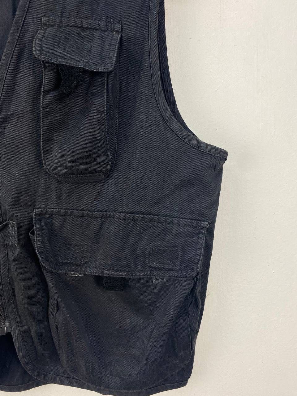 Japanese Brand Vintage Japanese brand denim hunting vest jacket faded wash Size US M / EU 48-50 / 2 - 7 Thumbnail