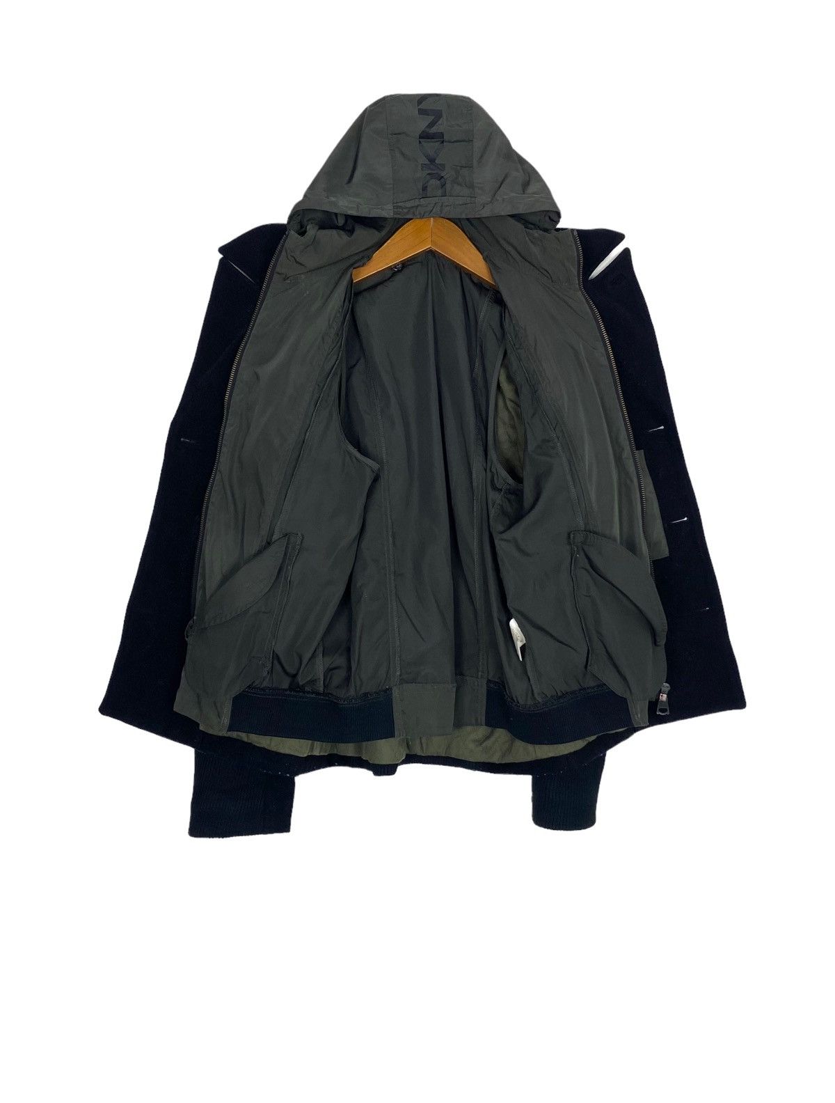 DKNY Rare‼️ Dkny Double Breasted Wool Pea Coat Hoodie Size US S / EU 44-46 / 1 - 3 Thumbnail