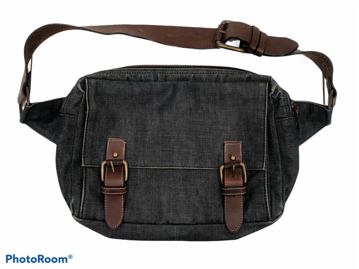 Designer × Dries Van Noten Rare DRIES VAN NOTEN Indigo Blue Selvadge Denim Waist Bag Size ONE SIZE - 4 Thumbnail