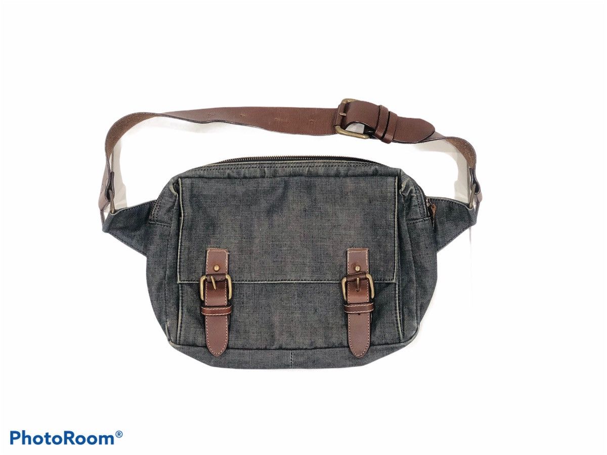 Rare DRIES VAN NOTEN Indigo Blue Selvadge Denim Waist Bag