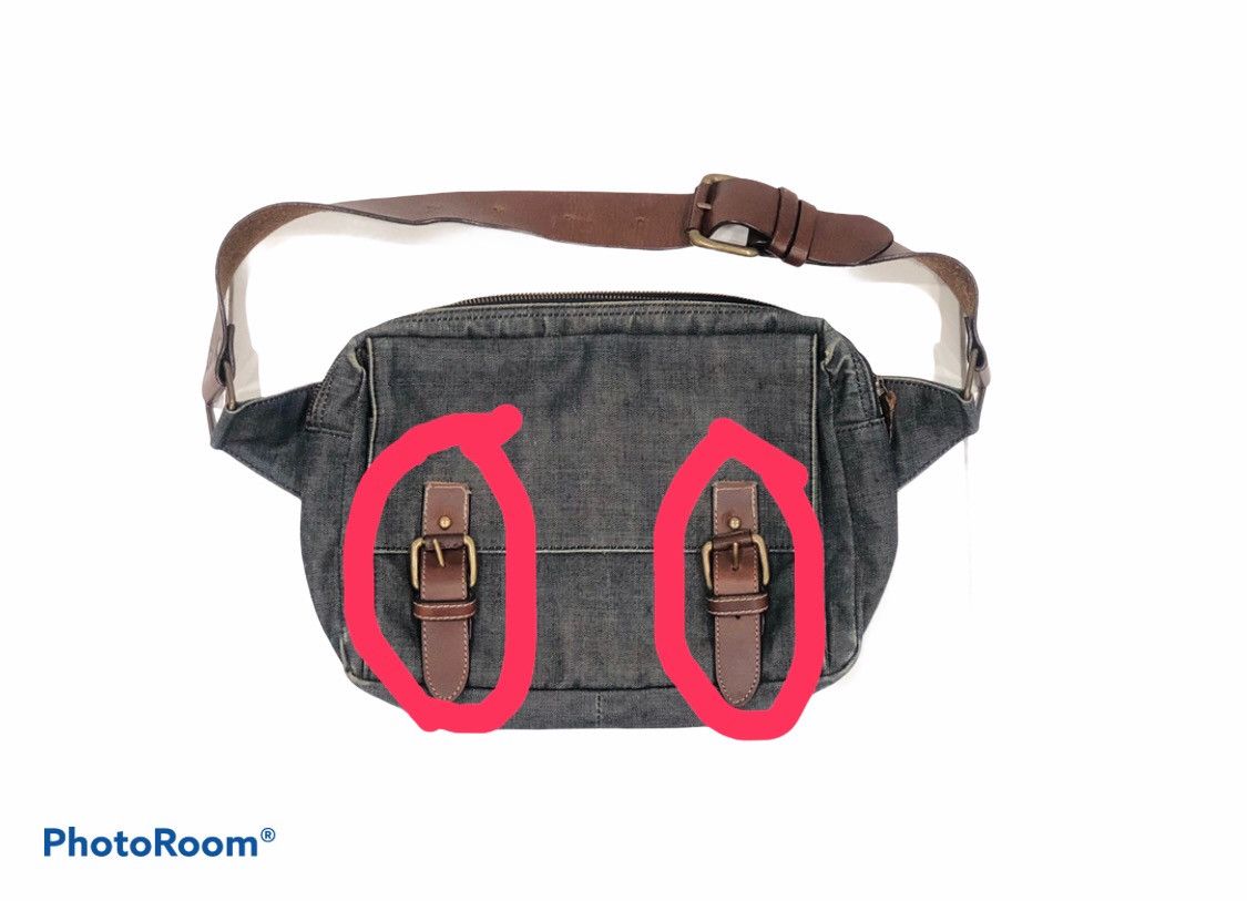Designer × Dries Van Noten Rare DRIES VAN NOTEN Indigo Blue Selvadge Denim Waist Bag Size ONE SIZE - 14 Thumbnail