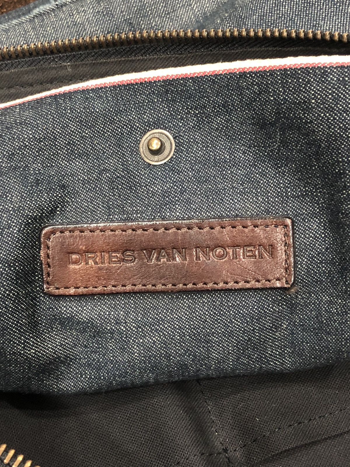 Designer × Dries Van Noten Rare DRIES VAN NOTEN Indigo Blue Selvadge Denim Waist Bag Size ONE SIZE - 10 Thumbnail