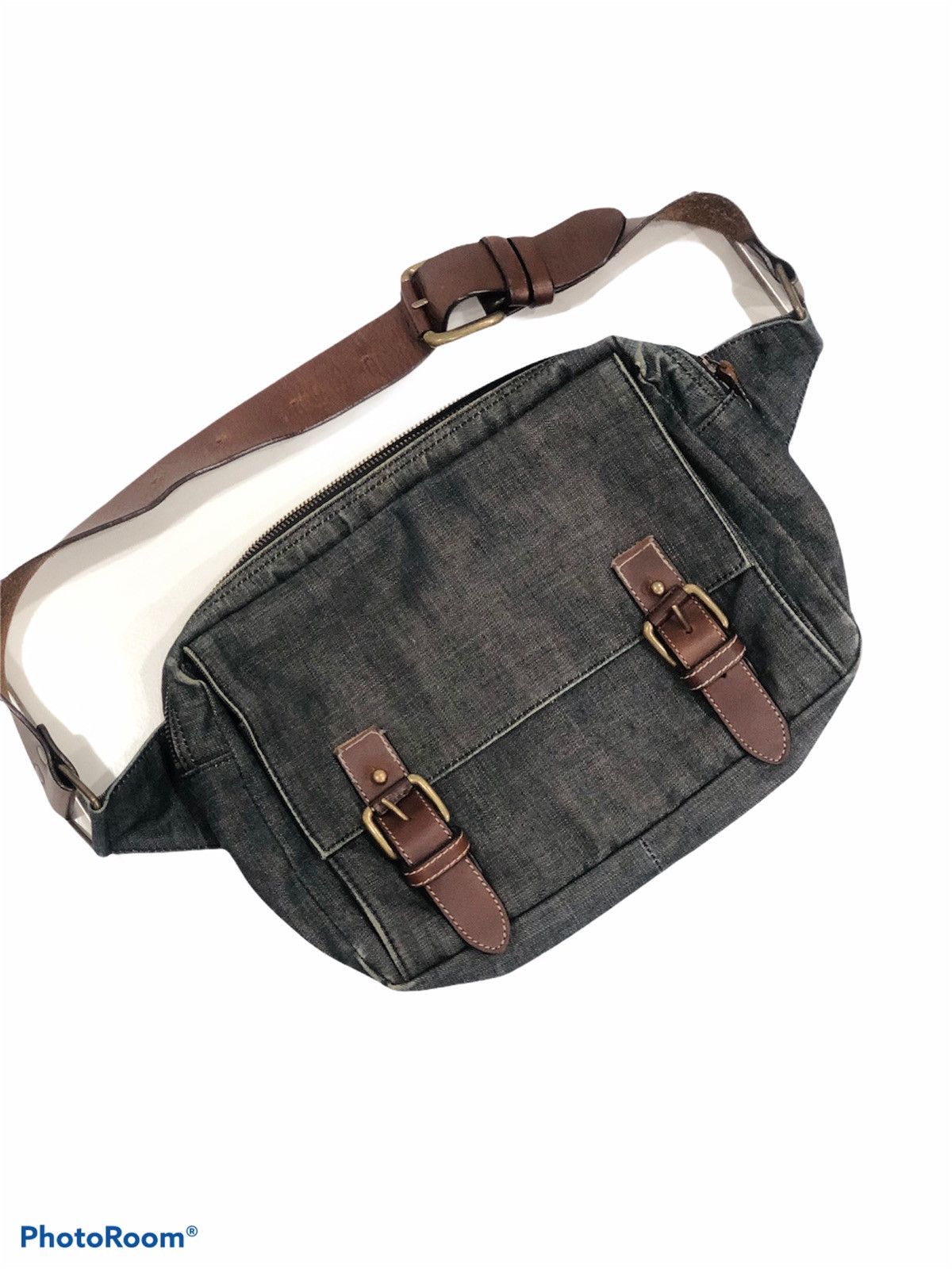Designer × Dries Van Noten Rare DRIES VAN NOTEN Indigo Blue Selvadge Denim Waist Bag Size ONE SIZE - 3 Thumbnail