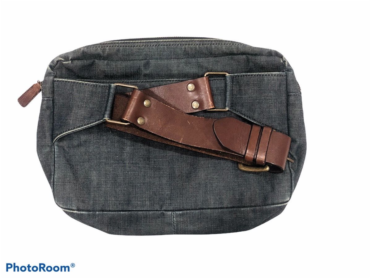 Designer × Dries Van Noten Rare DRIES VAN NOTEN Indigo Blue Selvadge Denim Waist Bag Size ONE SIZE - 6 Thumbnail
