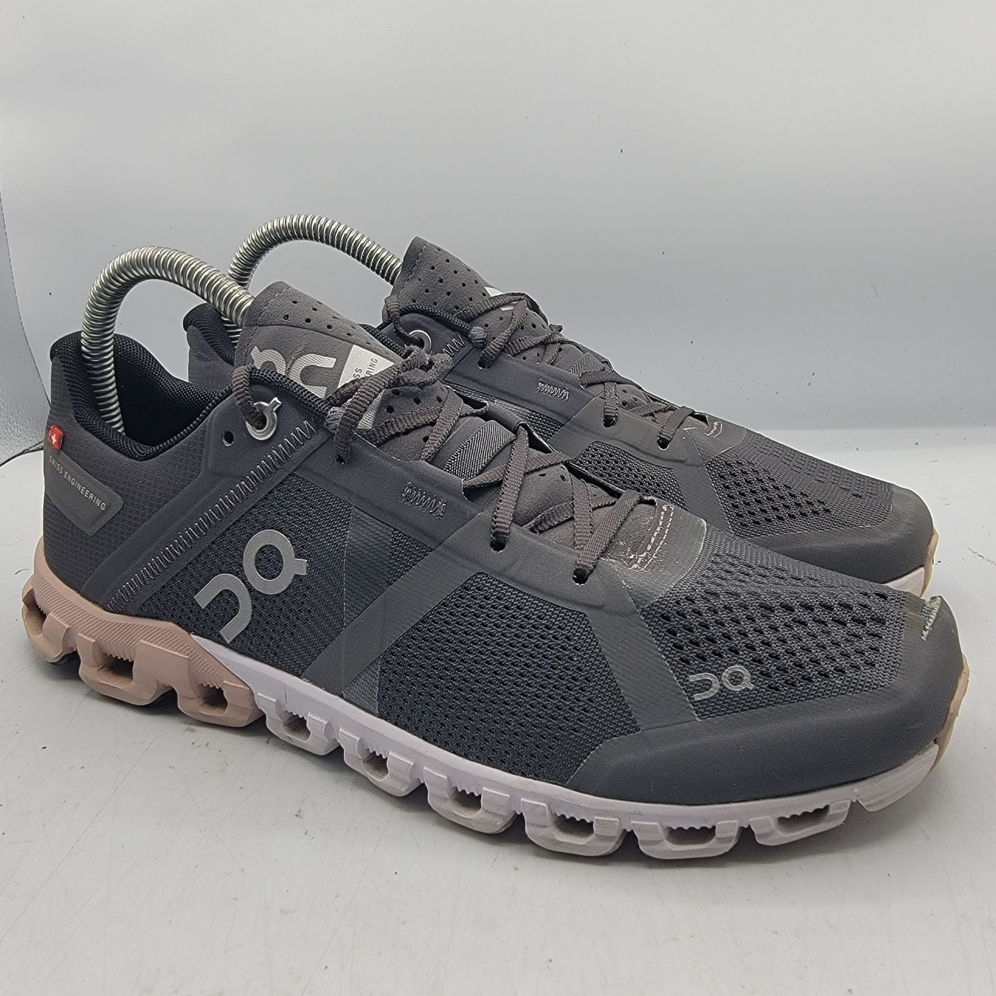 On Cloud Flow Womens Size Running Shoes Rock Rose Gray Bla