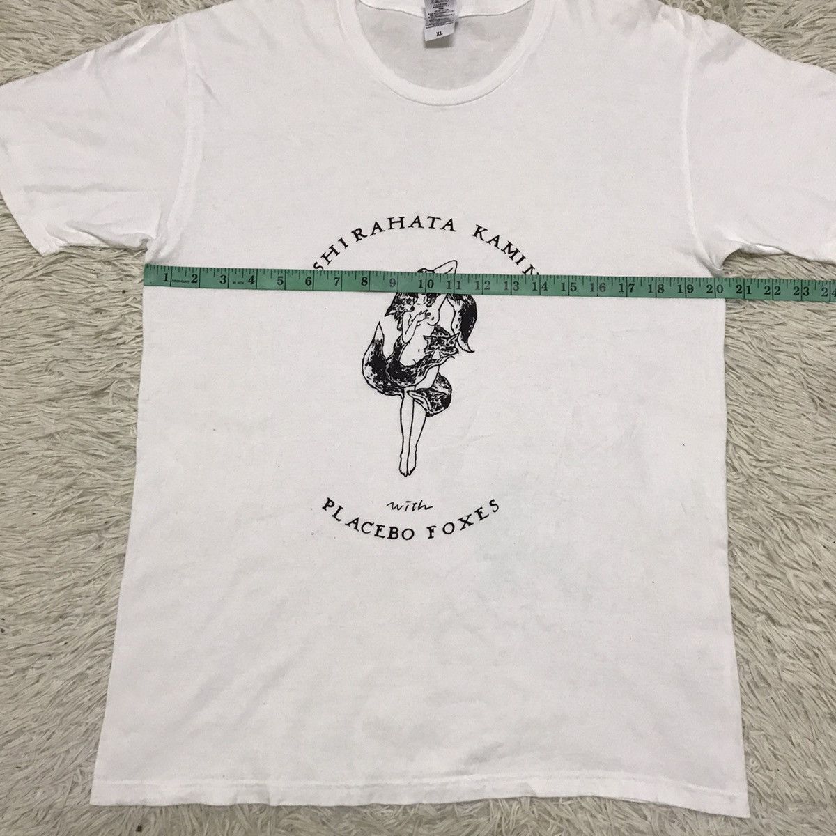 Band Tees Vintage Shirahata Kamin with Placebo Foxes japanese song Tee Size US M / EU 48-50 / 2 - 11 Thumbnail