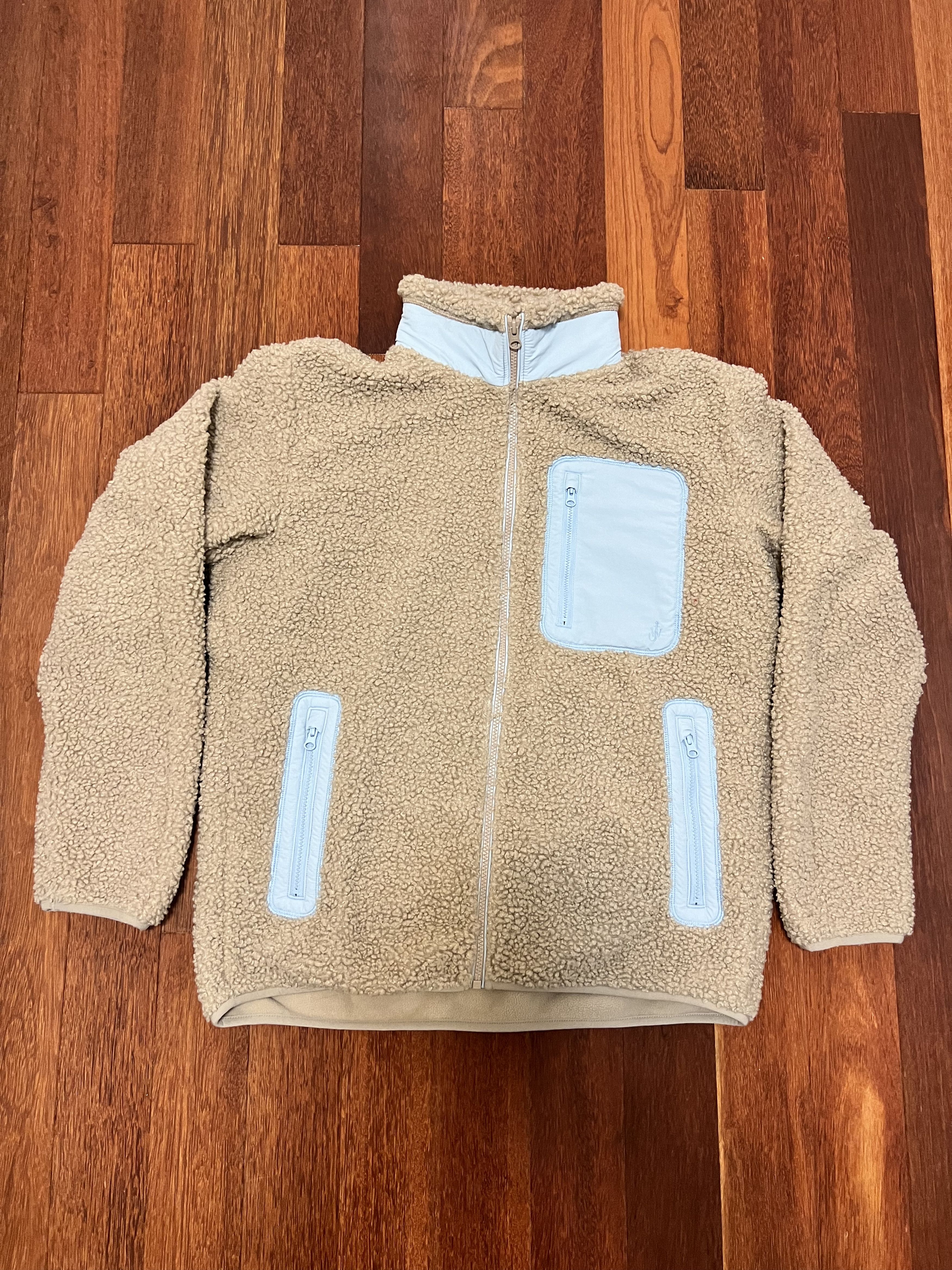 JW Anderson × Uniqlo 💚 JW Anderson x Uniqlo Pocket Fleece Jacket Beige/Blue Size US L / EU 52-54 / 3 - 1 Thumbnail