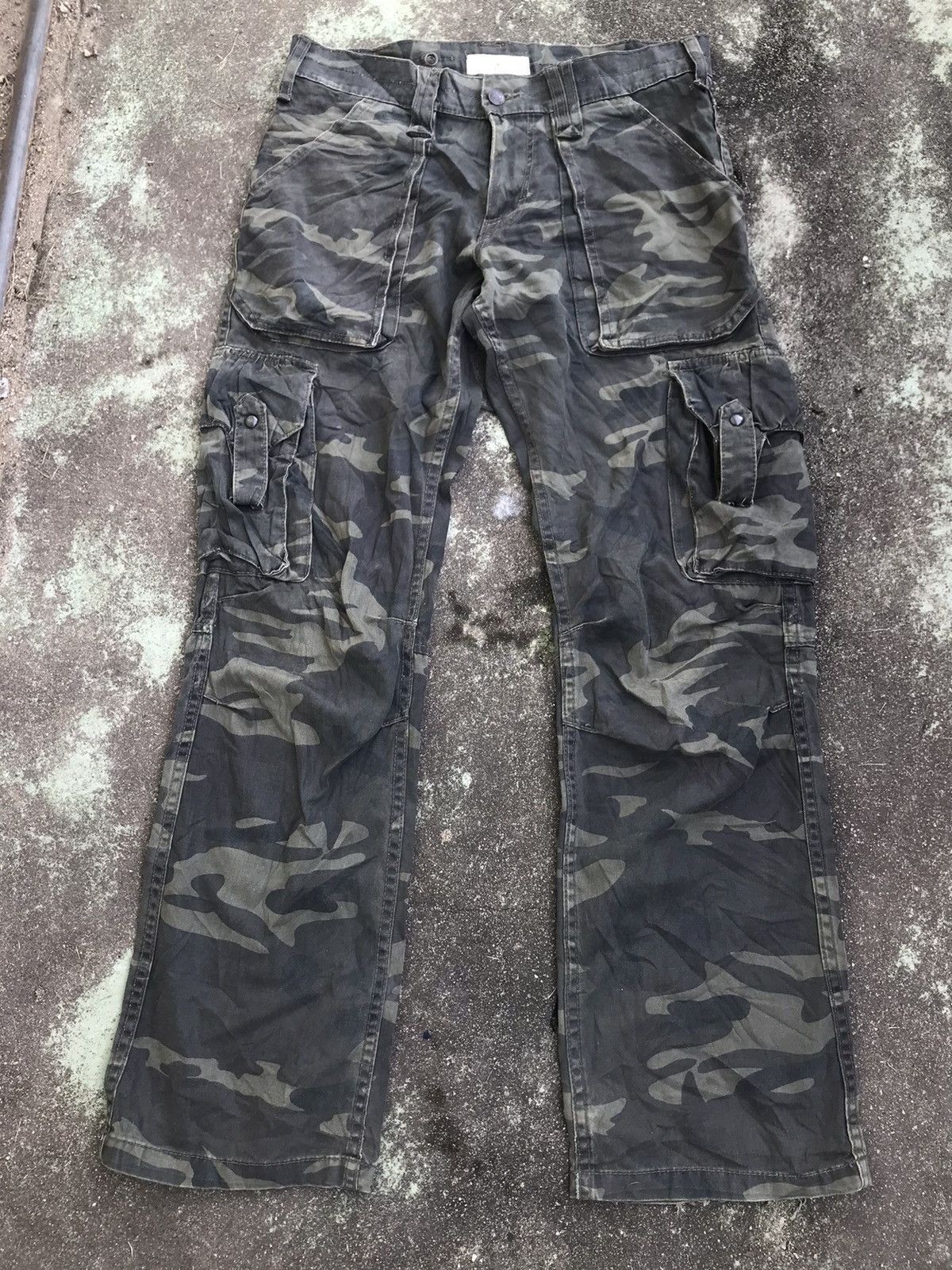 Real Used Fatigues Low Loose Boot Camo Multipocket