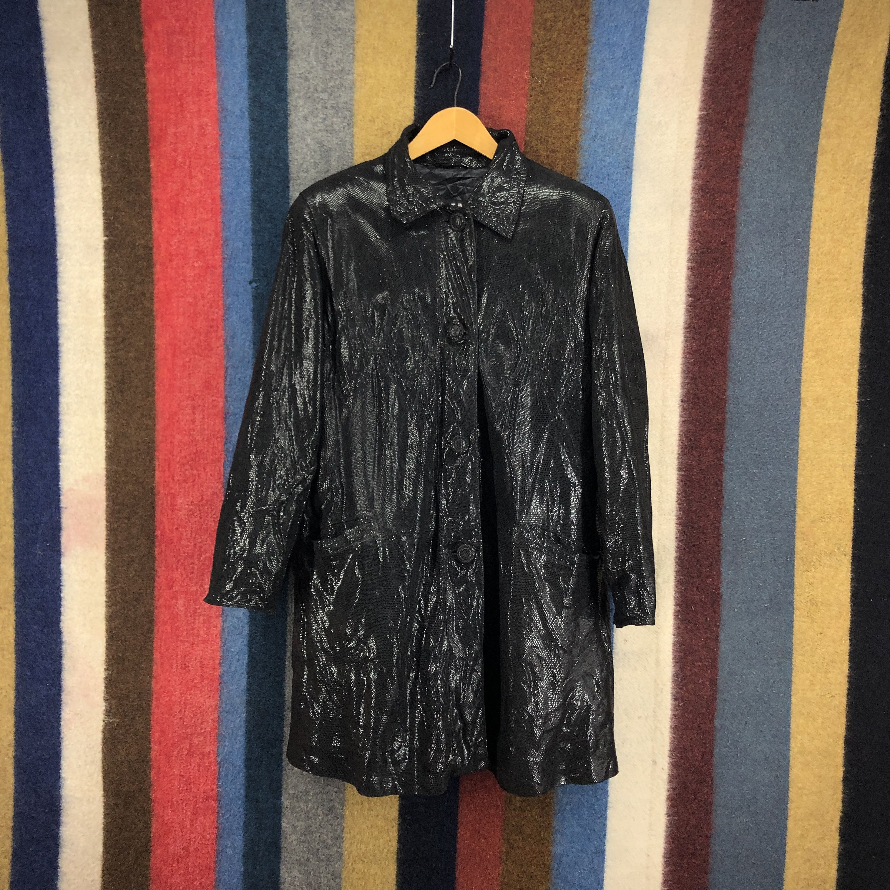 image of Luxury Friitala Made In Finland Viscose Overcoat 2827-103 in Black, Women's (Size Medium)