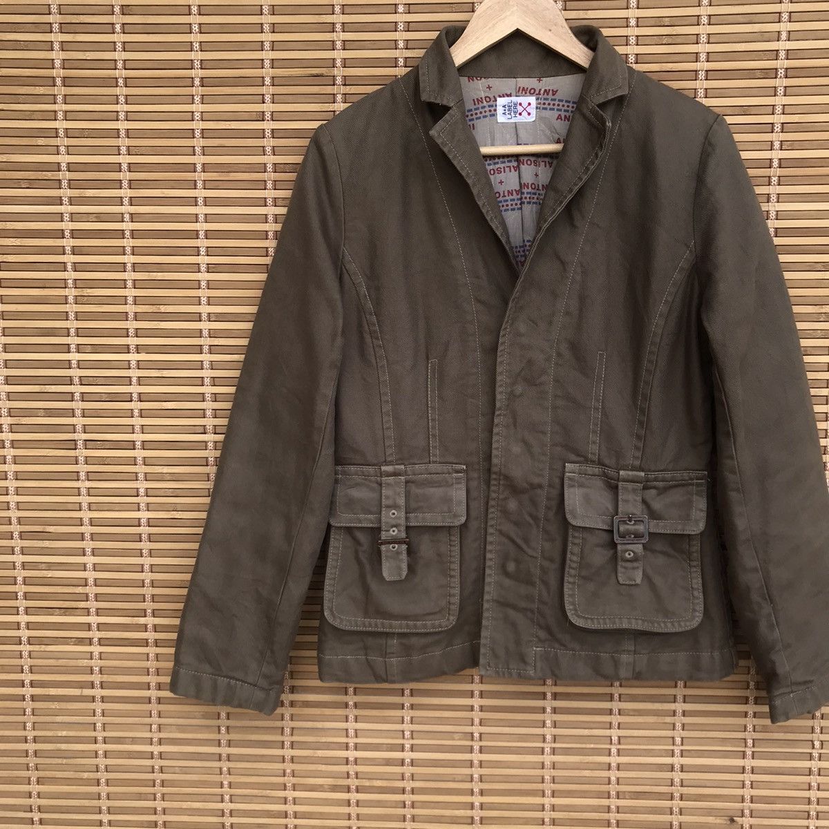 Japanese Brand Antoni+Alison AA Military label jacket buckle pocket Size US S / EU 44-46 / 1 - 2 Thumbnail