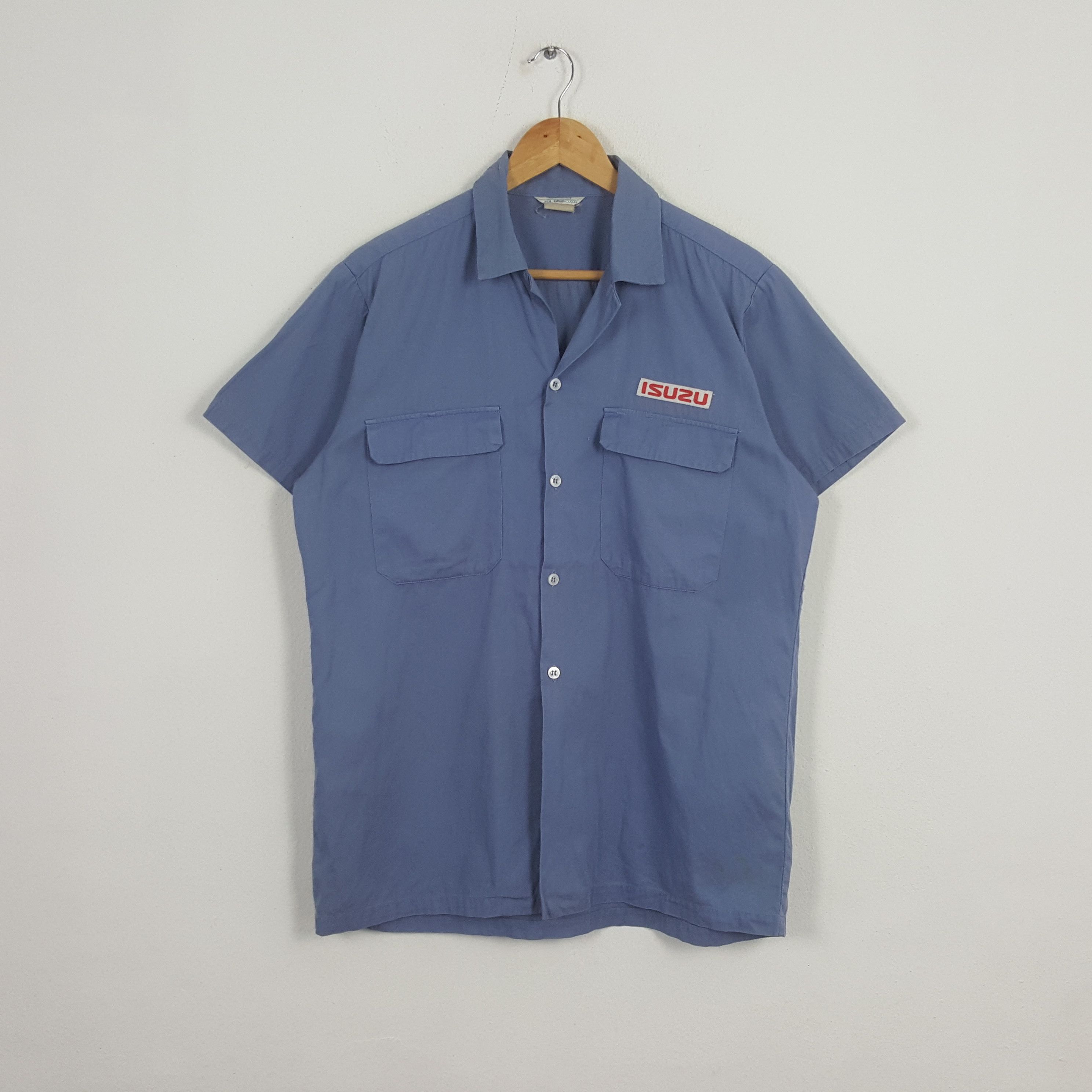 Japanese Brand Vintage Isuzu Japanese Racing Uniform Shirt Button Up Size US L / EU 52-54 / 3 - 1 Thumbnail