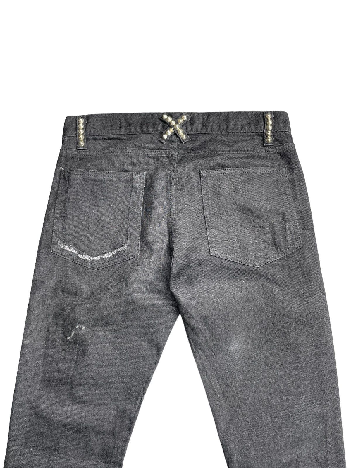 Japanese Brand Z.Vargas Punk Inspired Custom Distressed Denim Size US 31 - 12 Thumbnail