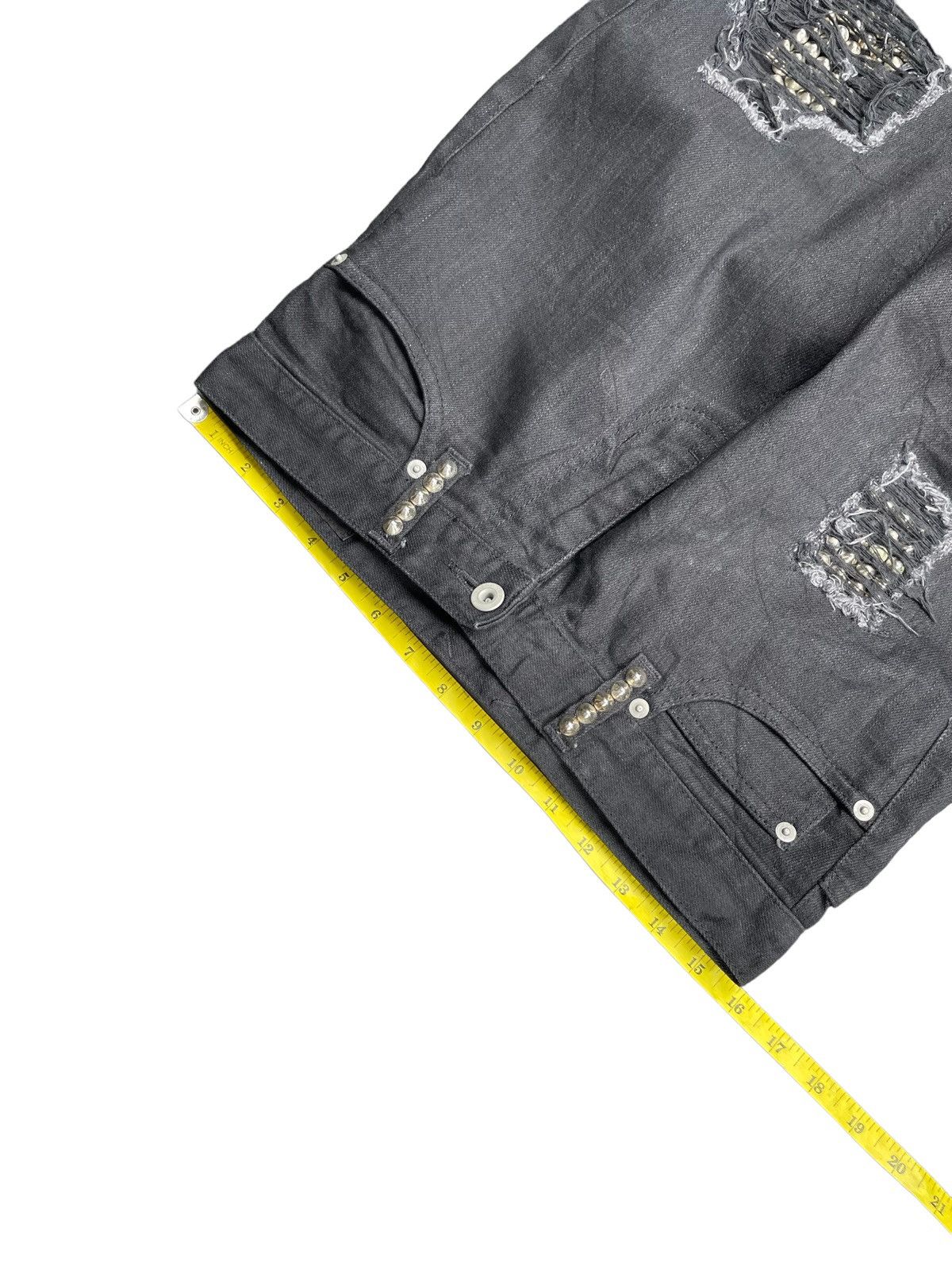 Japanese Brand Z.Vargas Punk Inspired Custom Distressed Denim Size US 31 - 3 Thumbnail