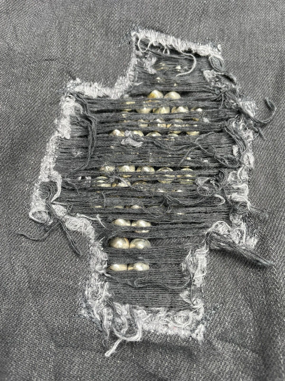 Japanese Brand Z.Vargas Punk Inspired Custom Distressed Denim Size US 31 - 17 Thumbnail
