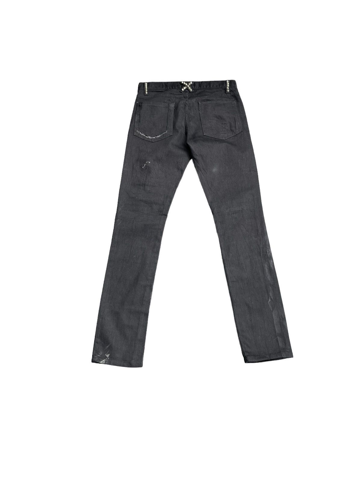 Japanese Brand Z.Vargas Punk Inspired Custom Distressed Denim Size US 31 - 10 Thumbnail