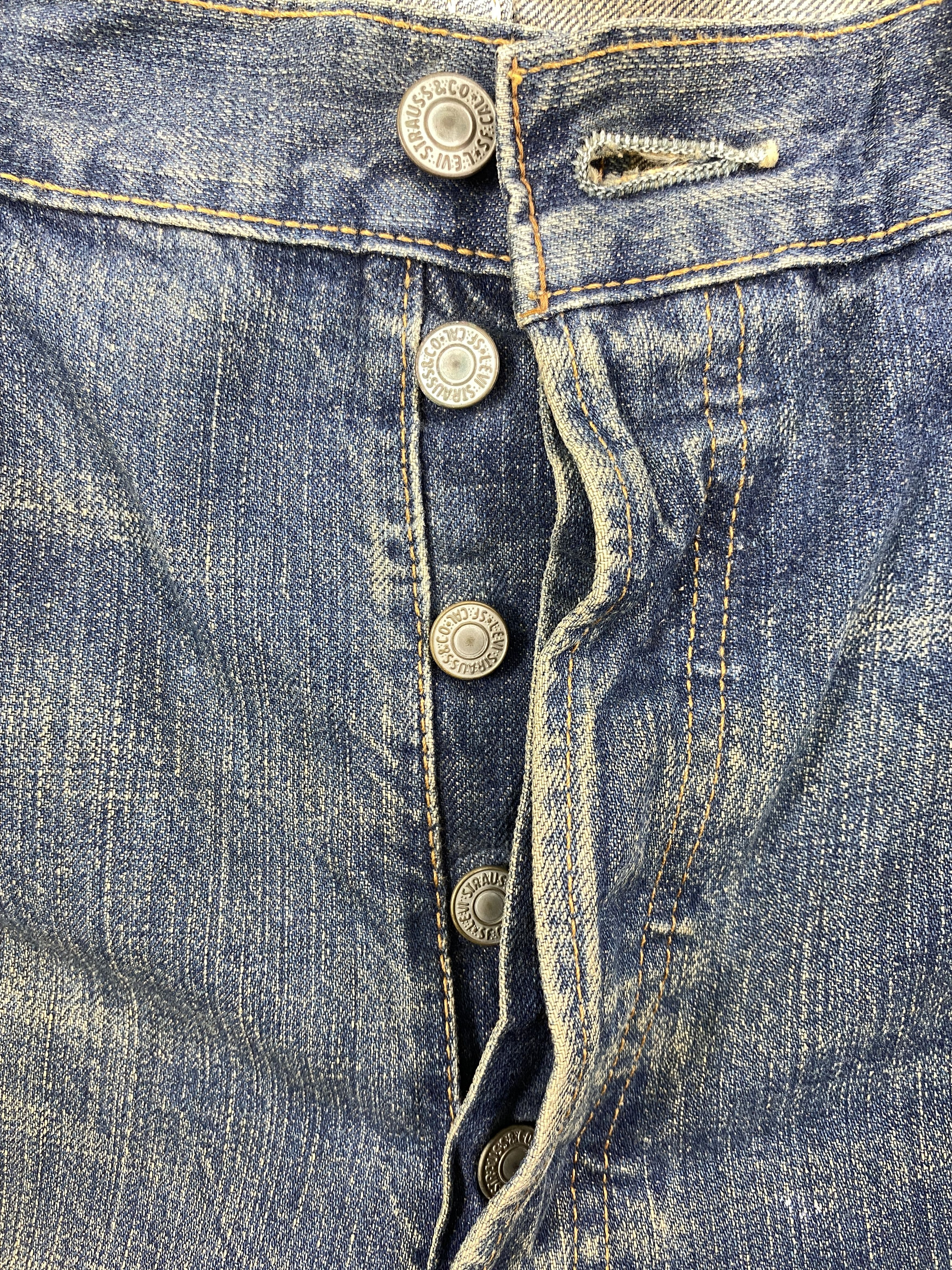 Levi's Rusty Used Blue Vintage Levi's 501 35x29.5 Denim -JN1577 Size US 35 - 6 Thumbnail