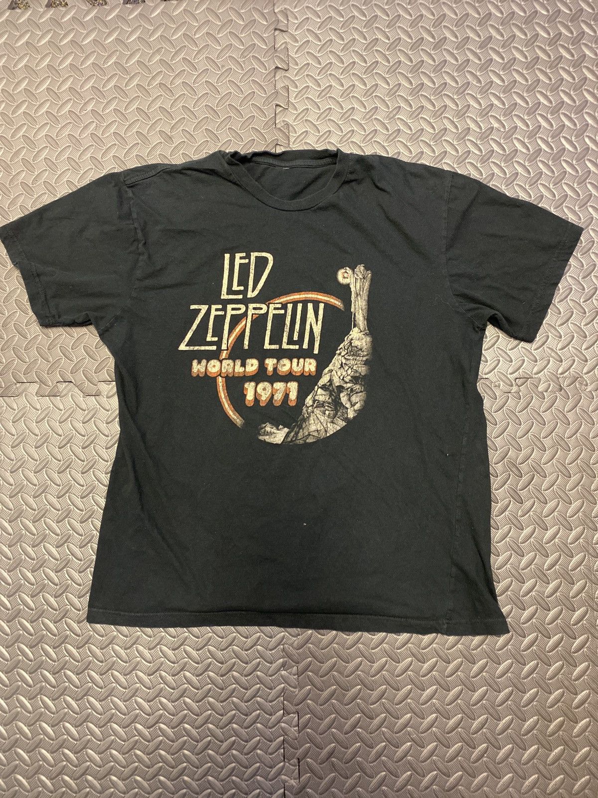 Led Zeppelin 1971 Wembley T-Shirt Uomo – Maglietta Manica Corta 100% Cotone, Regular Fit, Colore Nero Taglia S
