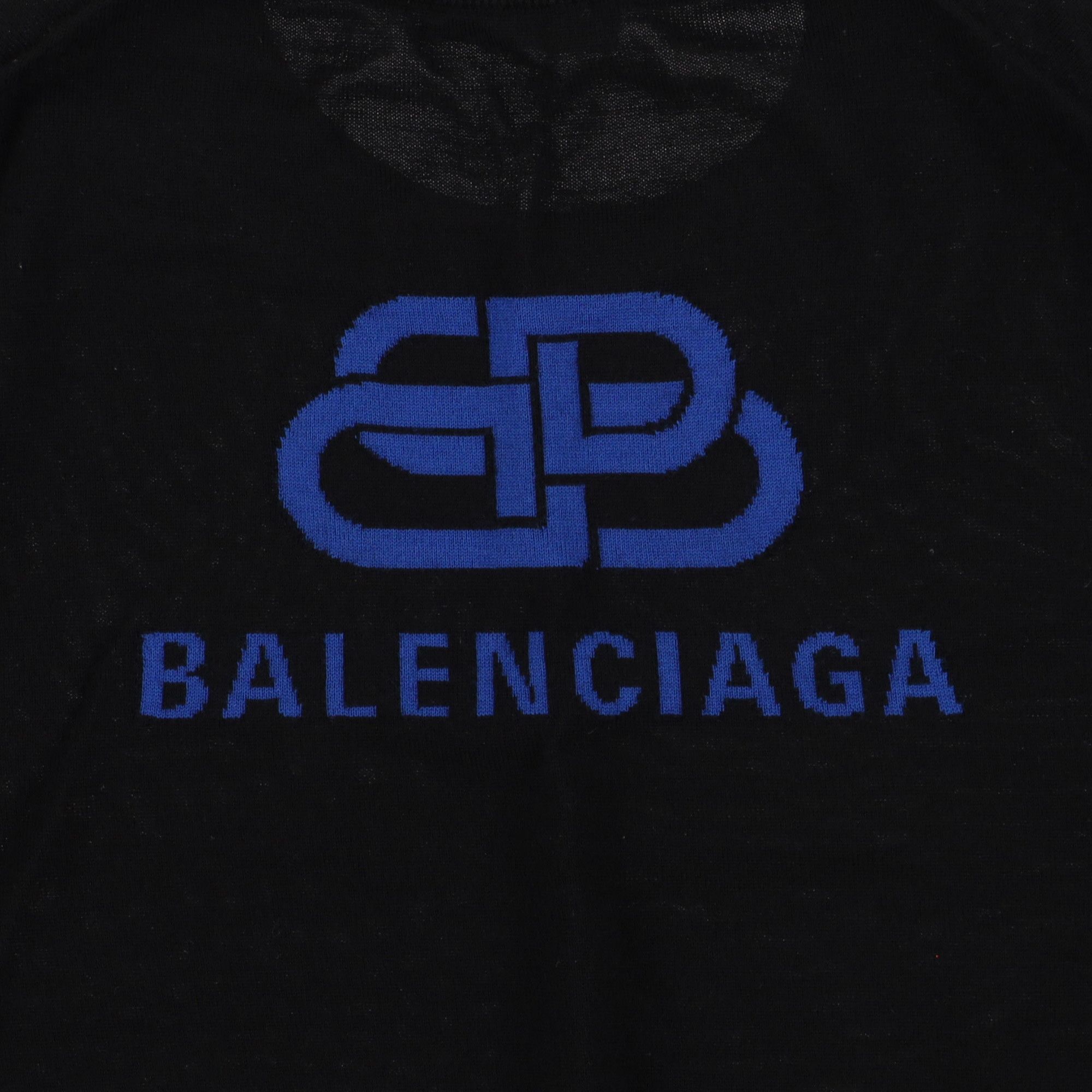 Balenciaga Blue BB Logo Jacquard Wool Sweater Size US XS / EU 42 / 0 - 3 Thumbnail