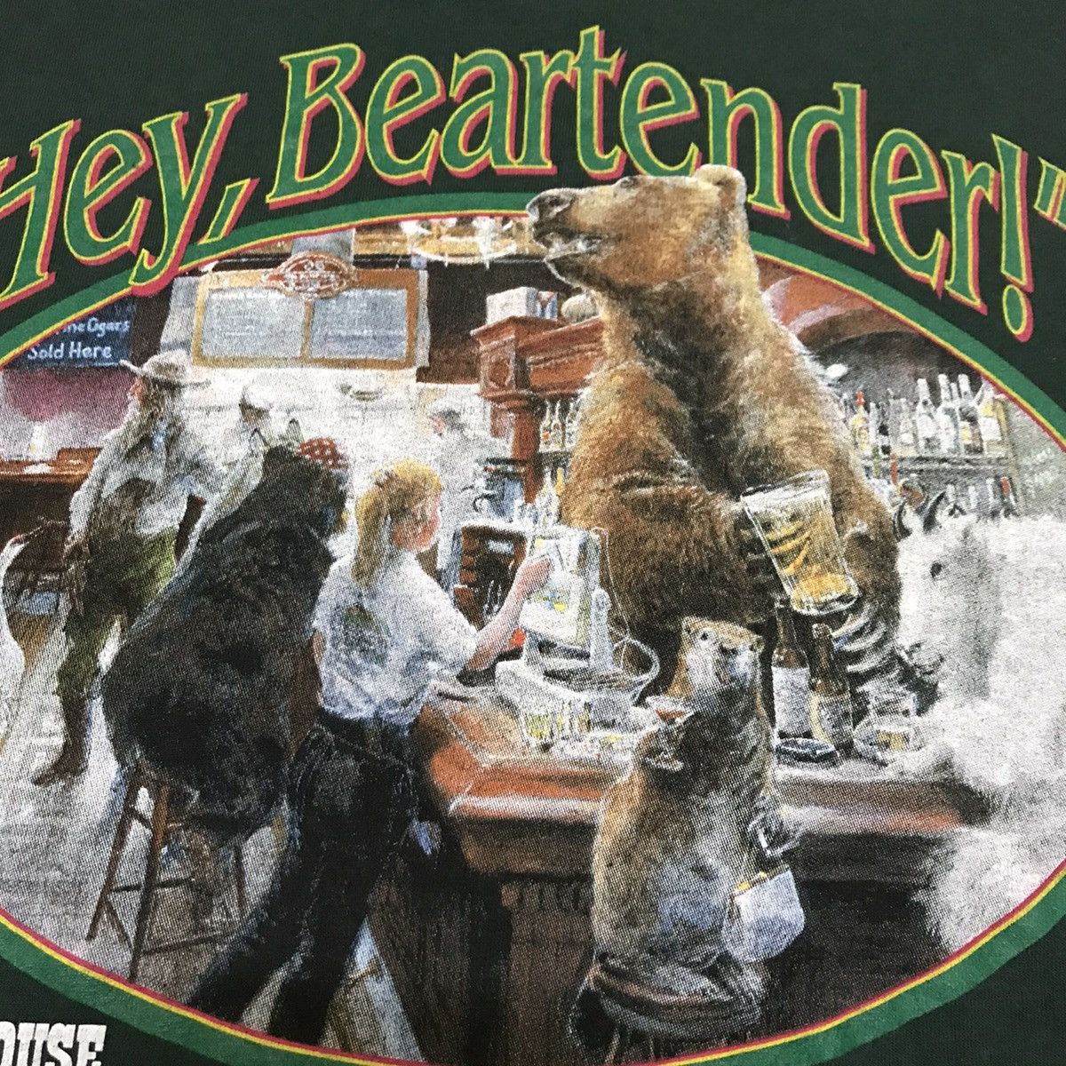 Vintage The Pump House Beartender Tshirt Size US XL / EU 56 / 4 - 11 Thumbnail