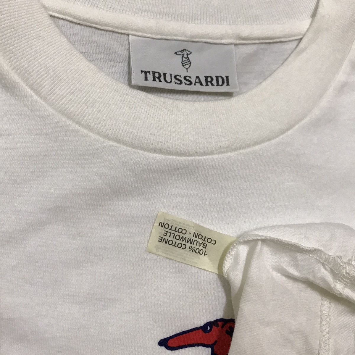 Trussardi Vintage Trussardi Big Logo Designer Tshirt Tee Size US M / EU 48-50 / 2 - 8 Thumbnail