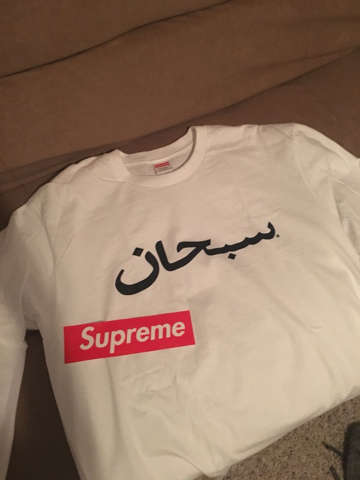 Supreme Arabic Logo Long Sleeve T Shirt Tops