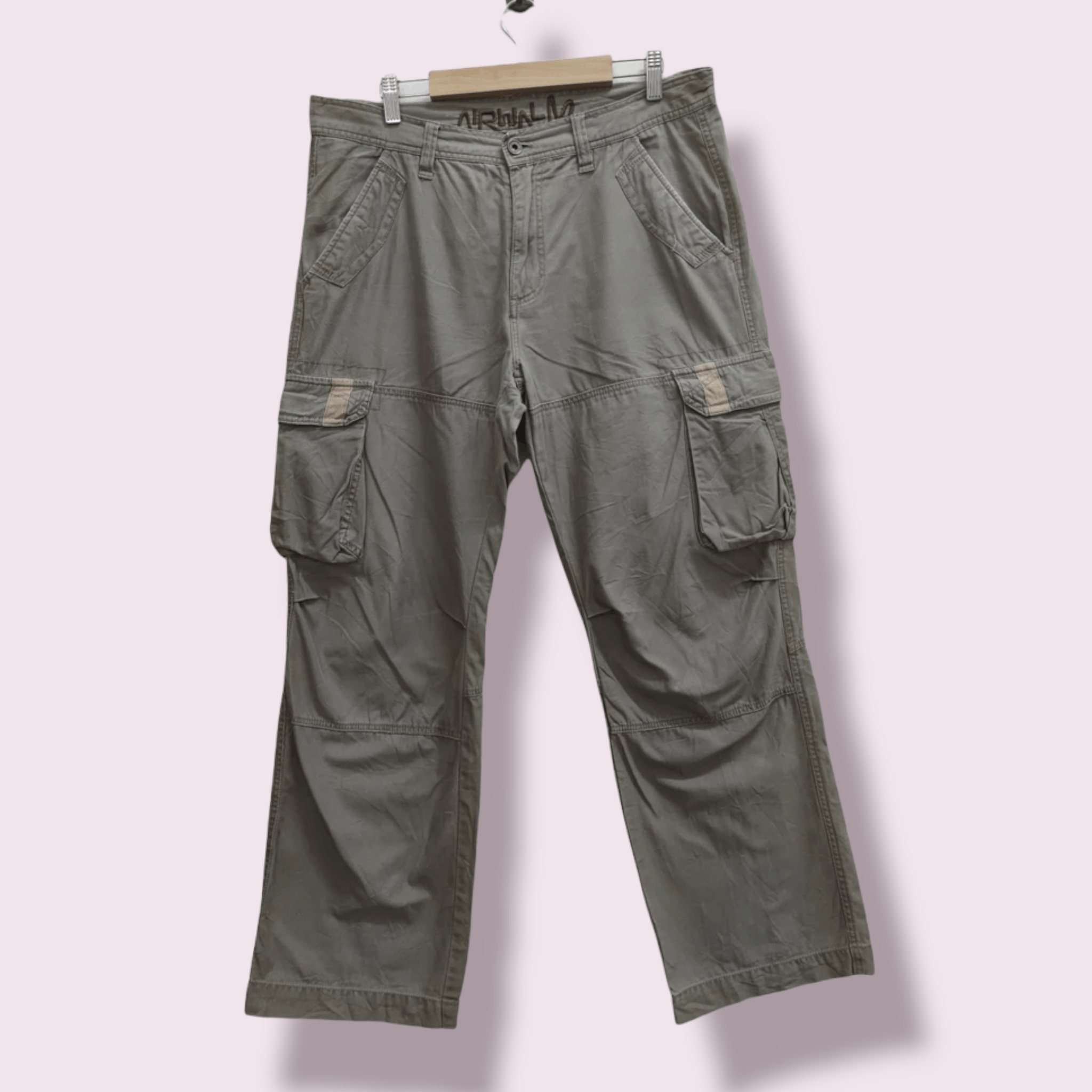 image of Airwalk Air Walk Cargo Pants in Grey, Men's (Size 34)