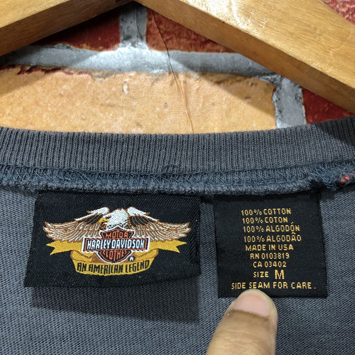 Vintage Vintage Harley Davidson Long Sleeve T-Shirt Size US M / EU 48-50 / 2 - 9 Thumbnail