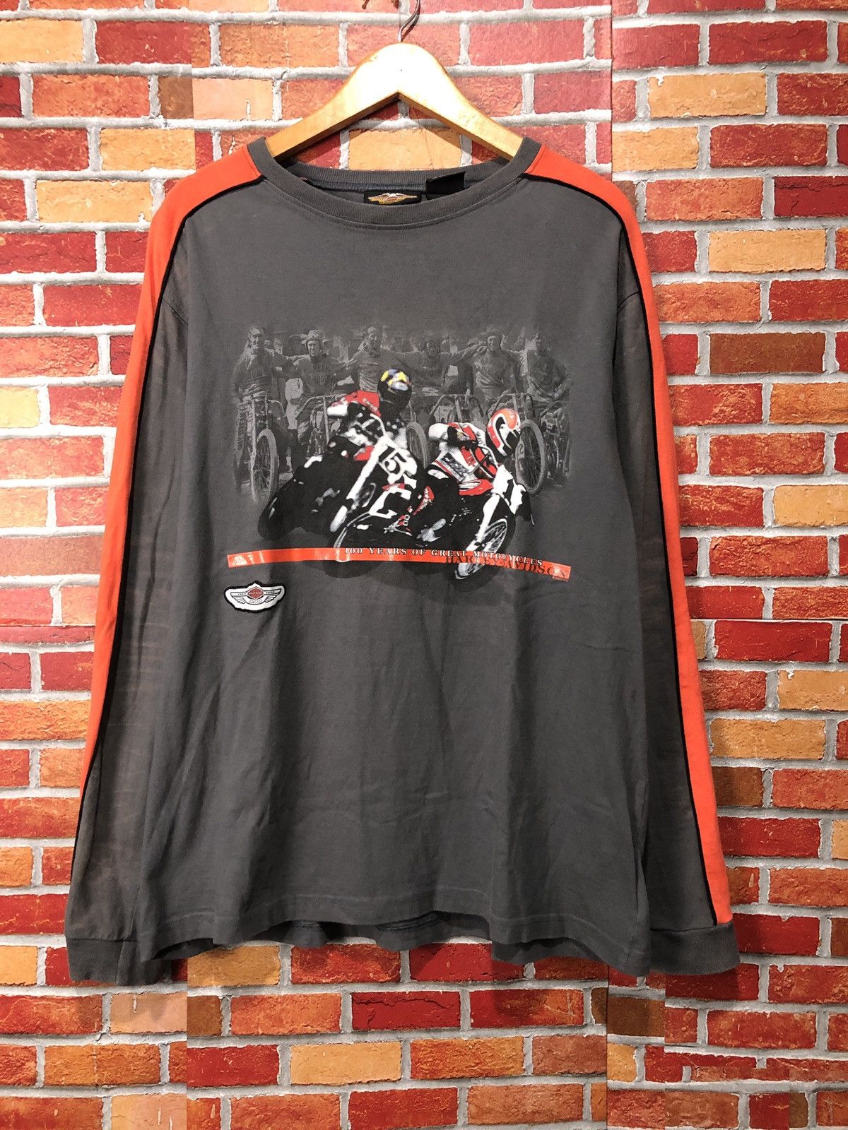 Vintage Vintage Harley Davidson Long Sleeve T-Shirt Size US M / EU 48-50 / 2 - 1 Thumbnail