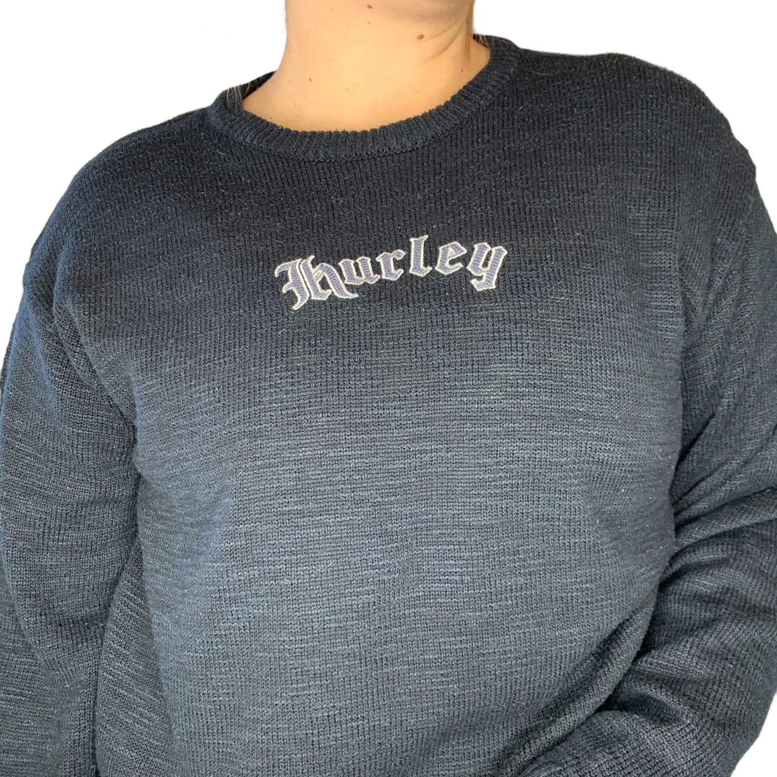 Hurley Vintage Knit Embroidered Surf Crewneck selling Sweater Jumper XL