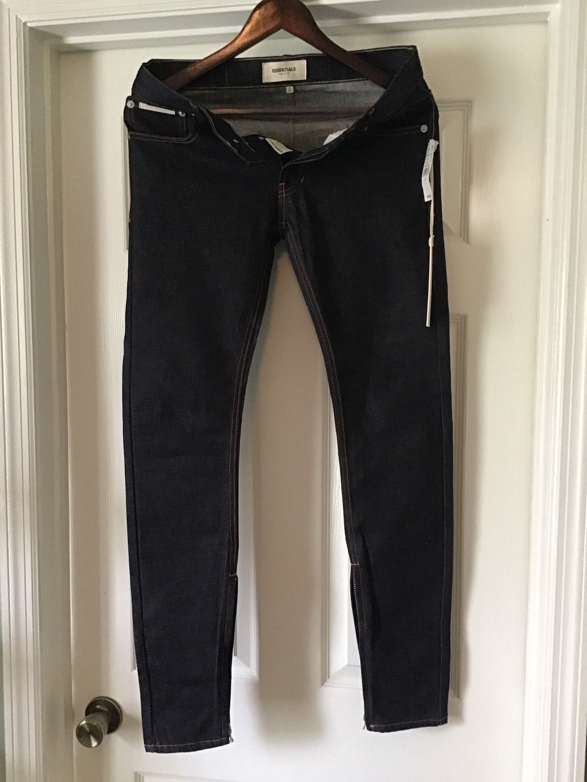 ESSENTIALS Fear of God Raw Japanese denim jean (sz 28)