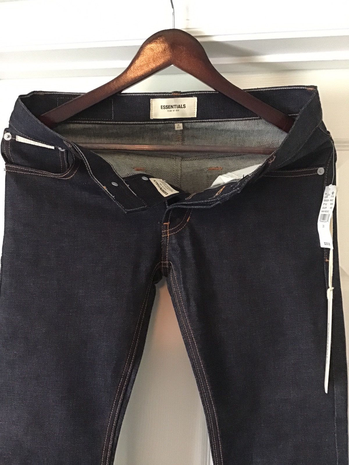 Fear of God ESSENTIALS Fear of God Raw Japanese denim jean (sz 28) Size US 28 / EU 44 - 2 Thumbnail
