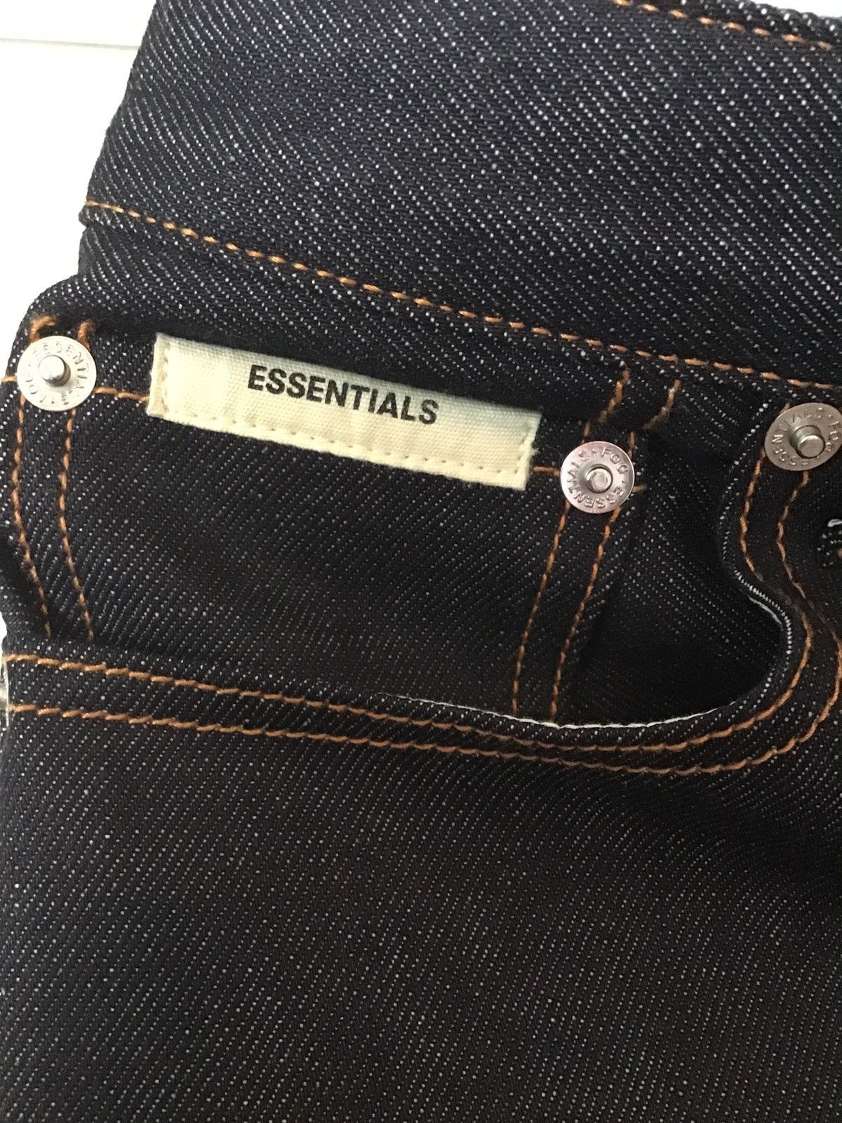 Fear of God ESSENTIALS Fear of God Raw Japanese denim jean (sz 28) Size US 28 / EU 44 - 4 Thumbnail