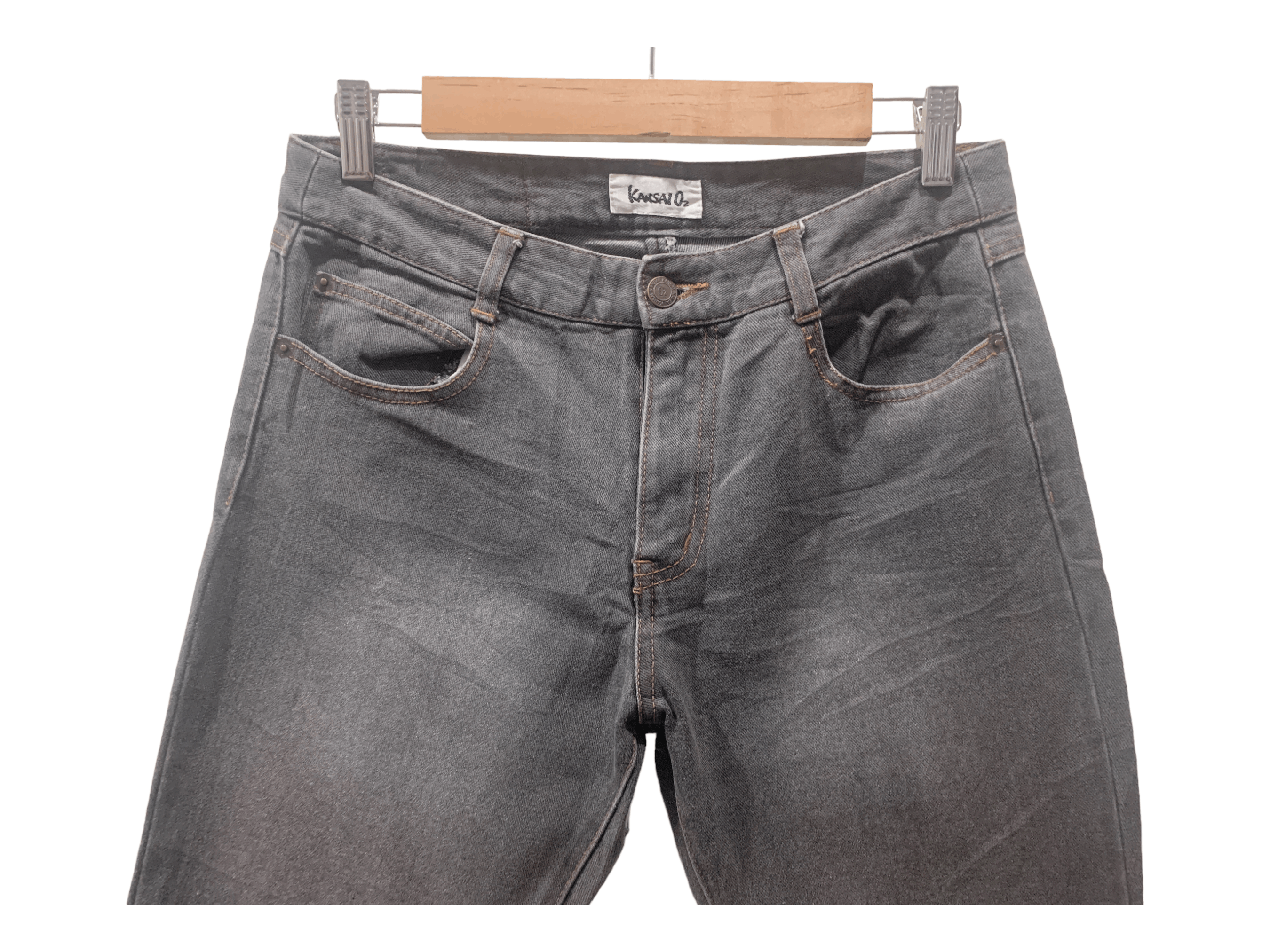 Kansai Yamamoto Kansai Yamamoto Bootcut Distressed Jeans Japanese Designer Size US 28 / EU 44 - 3 Thumbnail