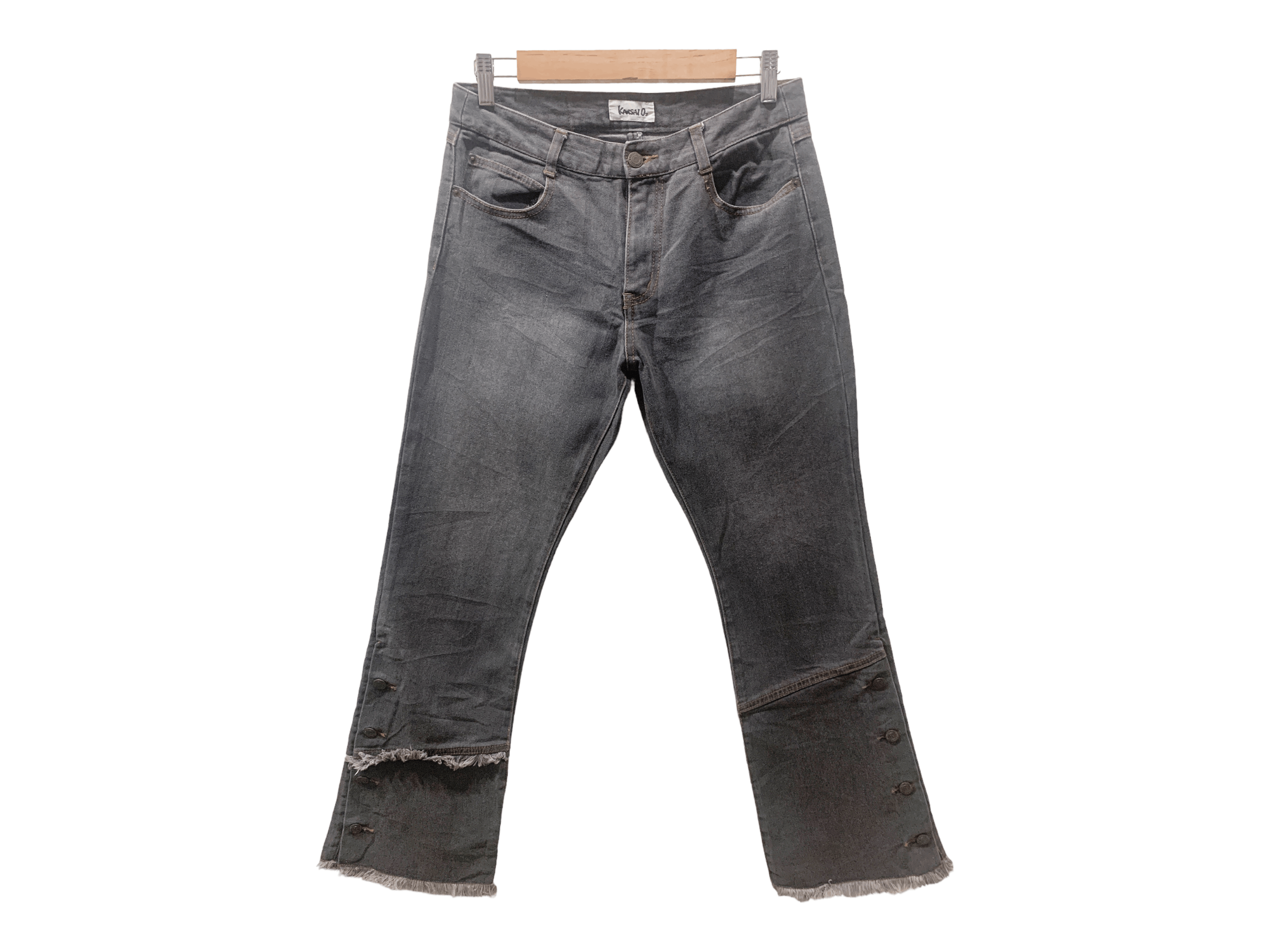 Kansai Yamamoto Kansai Yamamoto Bootcut Distressed Jeans Japanese Designer Size US 28 / EU 44 - 1 Thumbnail