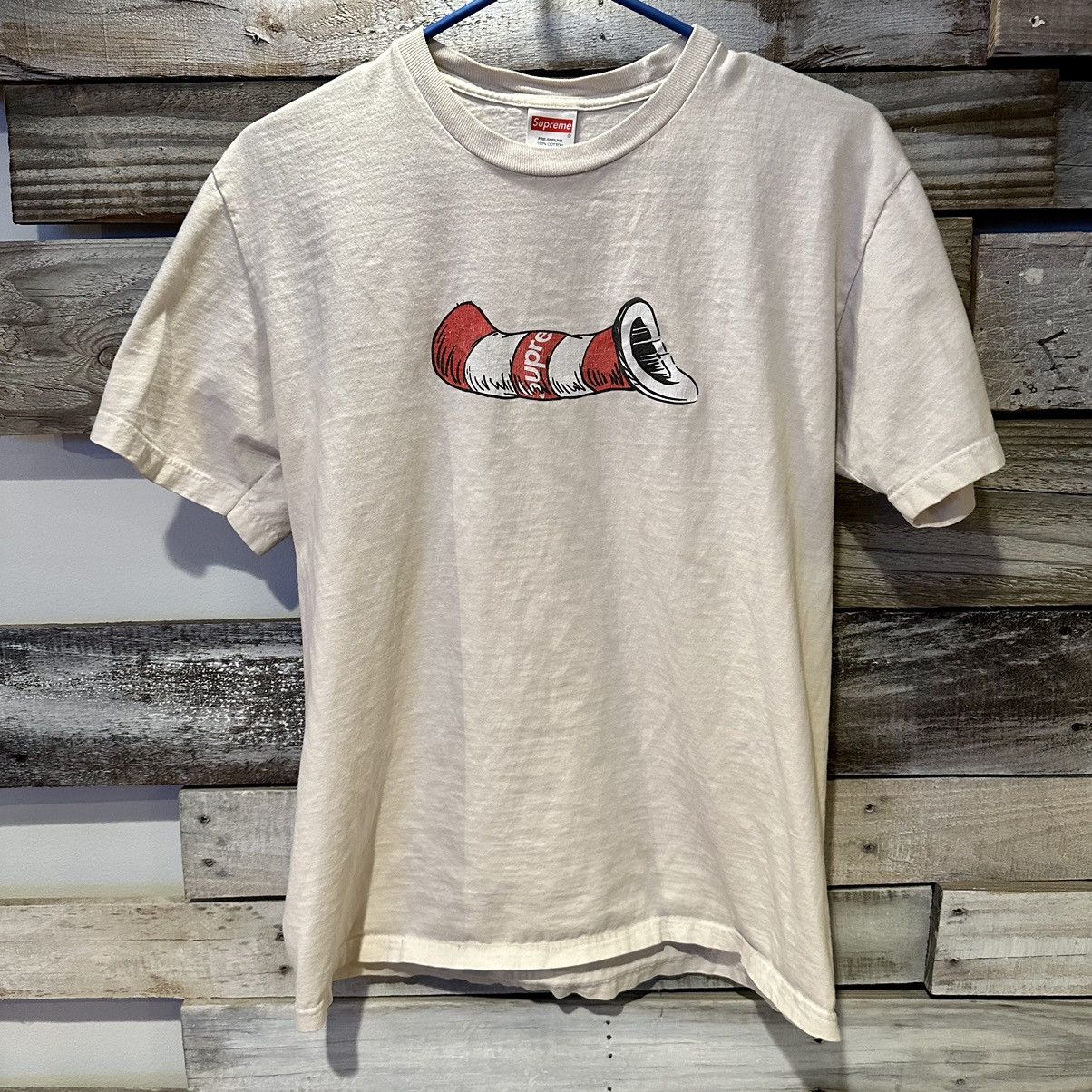 Supreme cat in the hat tee white sale