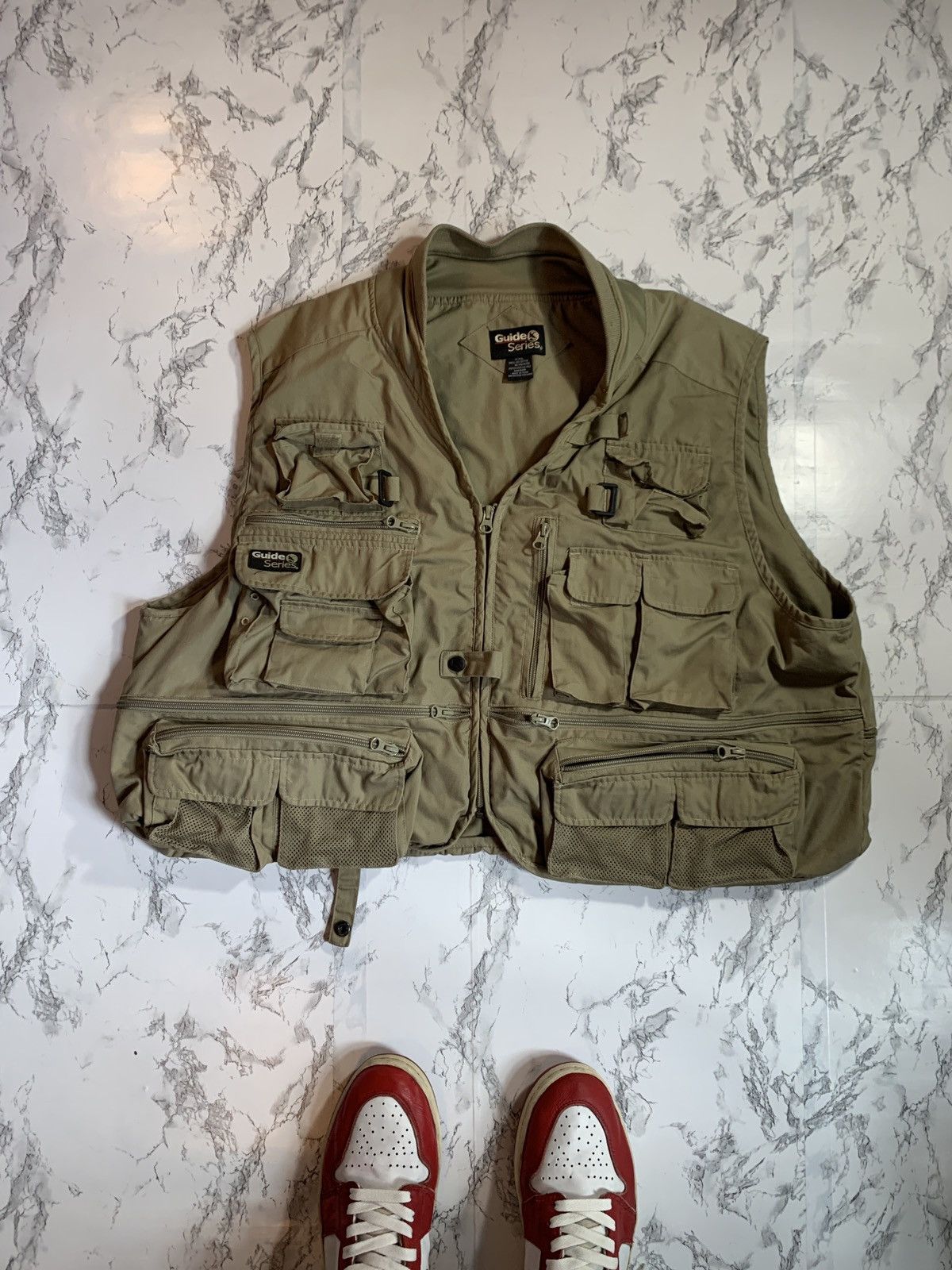 Japanese Brand Cargo Tactical Vest Pockets Tan Size US XXL / EU 58 / 5 - 1 Thumbnail