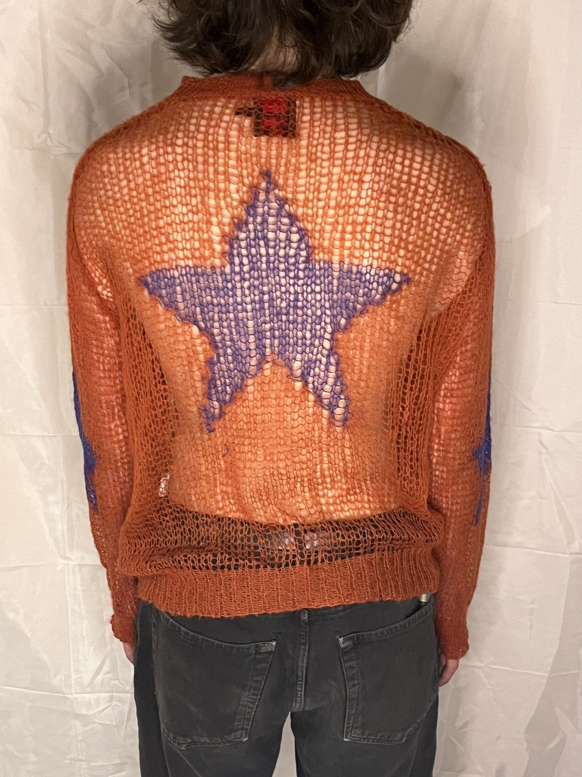 Heaven by Marc Jacobs Orange and Purple Star Knit Sweater
