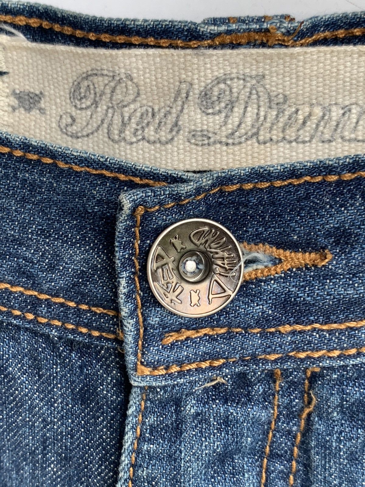 20471120 Red Diamond Gangs of Apocalypse Punk Printed Denim Pants Size US 32 / EU 48 - 7 Thumbnail