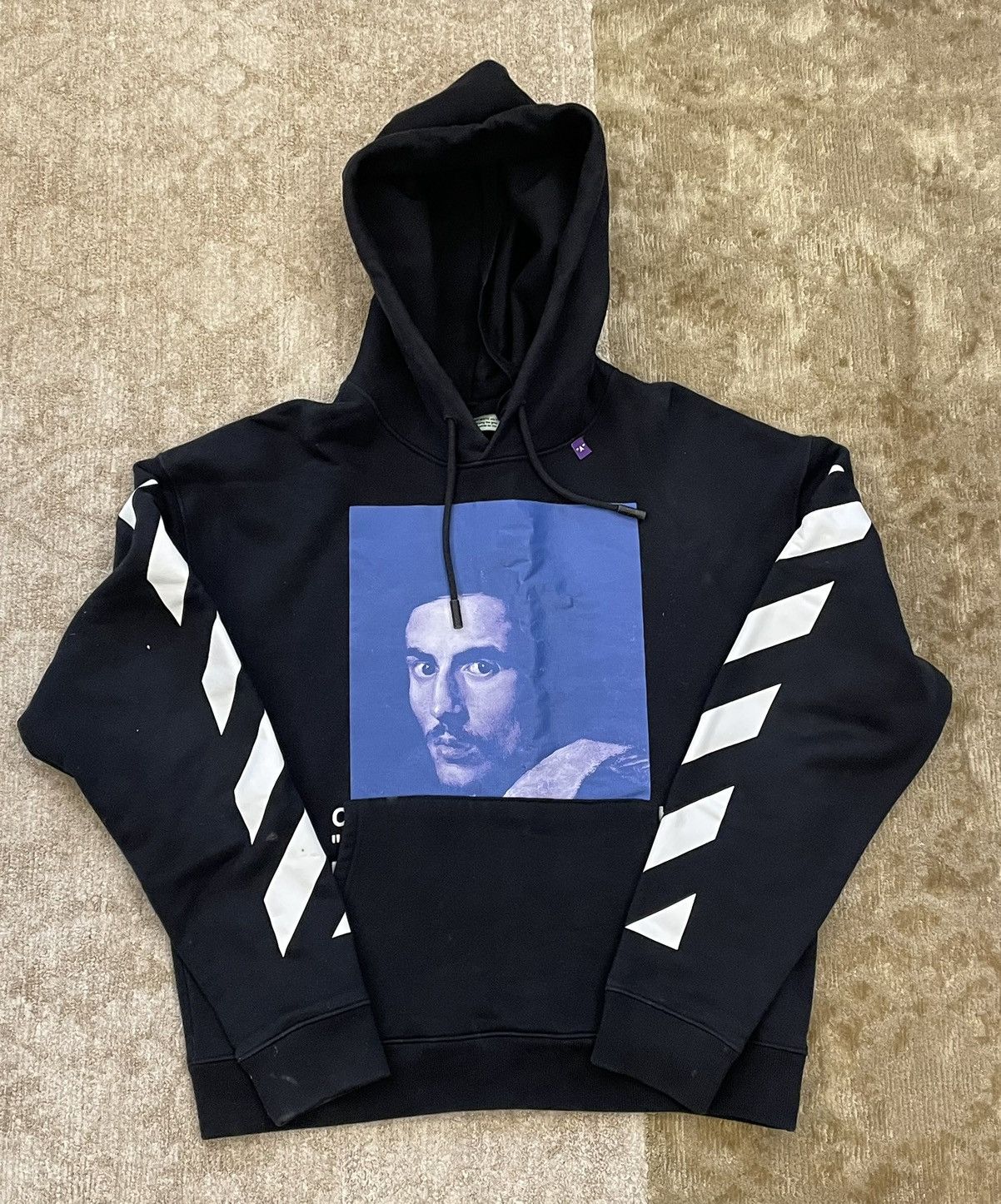 image of Off White Bernini Hoodie in Black, Men's (Size Medium)