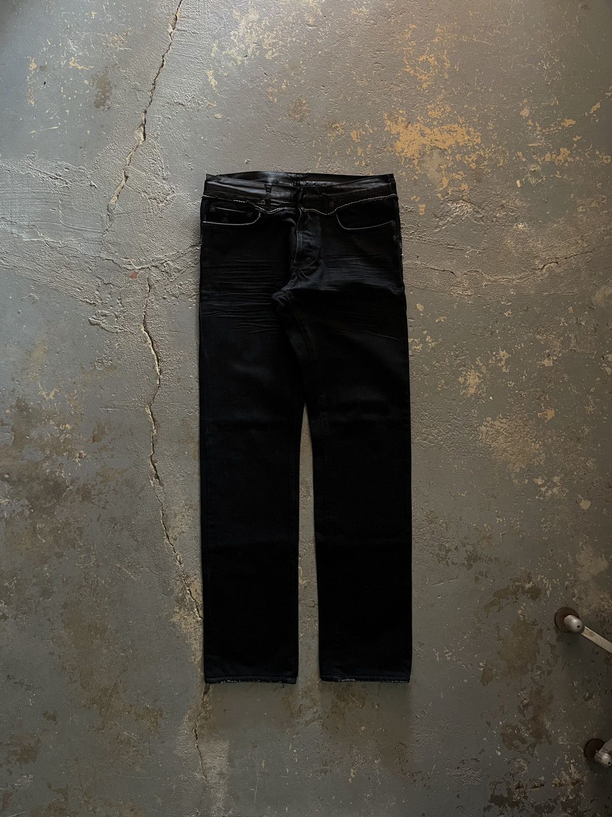 Dior × Hedi Slimane AW06 Satin Cummerbund Jeans | Grailed