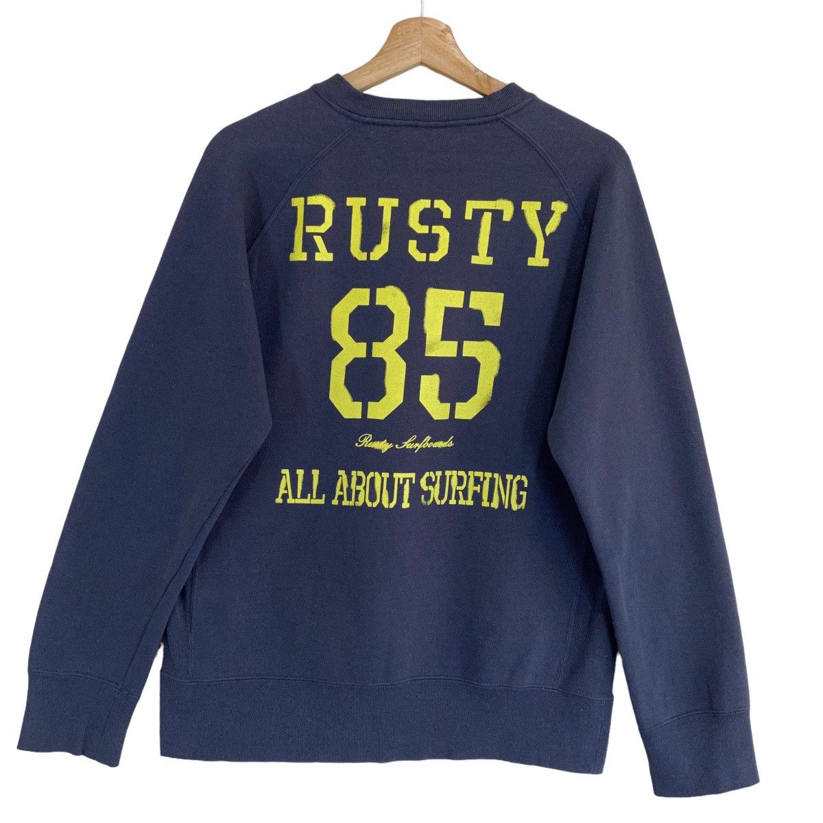 Rusty × Vintage Rusty Surf Big Logo Crewneck Sweatshirt Size M Size US M / EU 48-50 / 2 - 5 Thumbnail