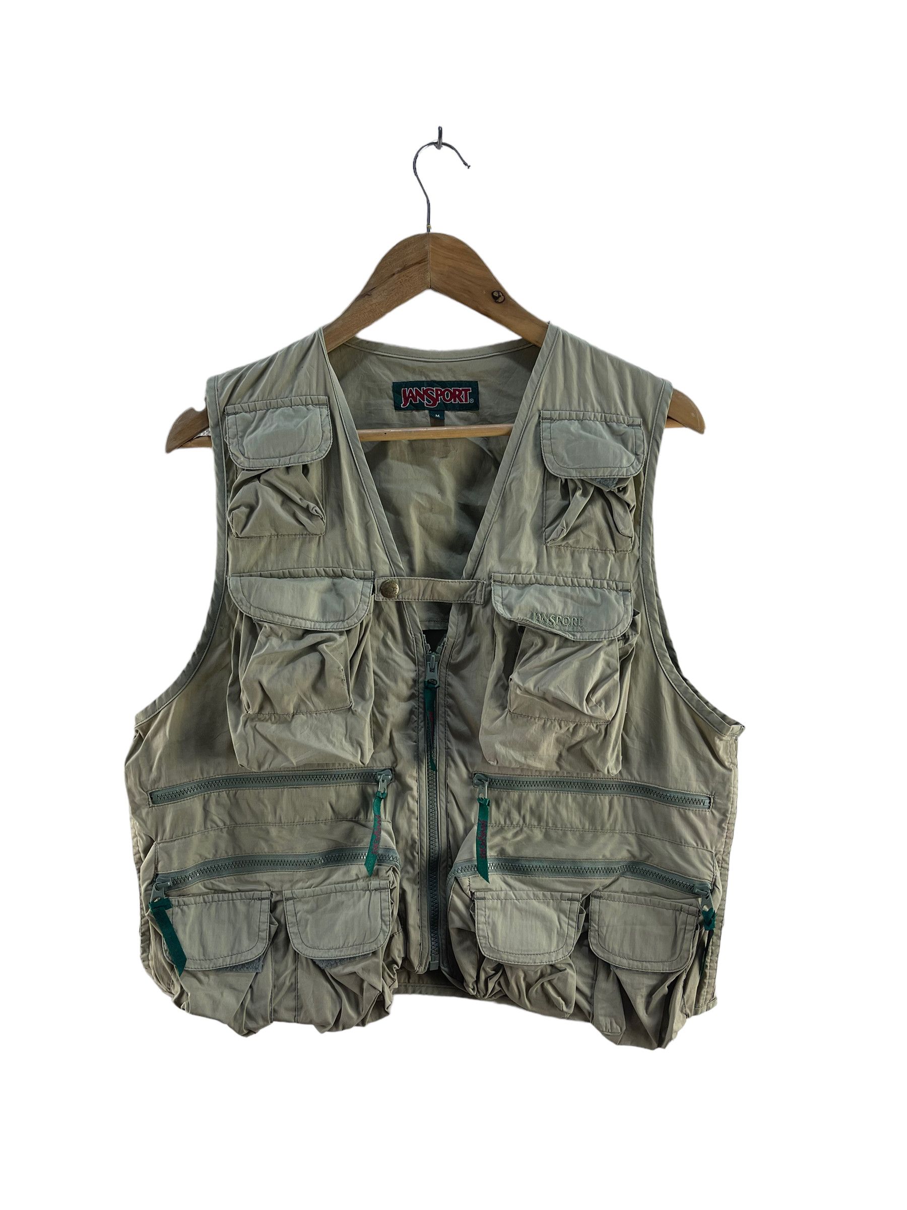 image of Vintage Jansport Vest in Grey, Men's (Size Small)