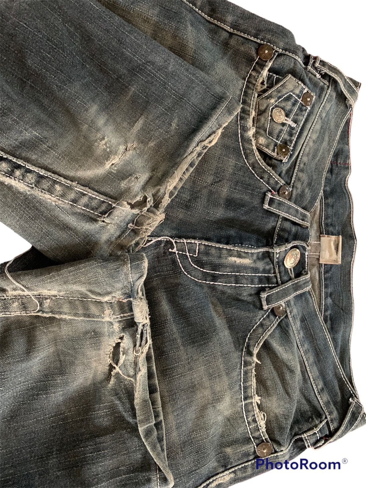 If Six Was Nine × Japanese Brand True Religion Distressed Denim Size US 30 / EU 46 - 3 Thumbnail