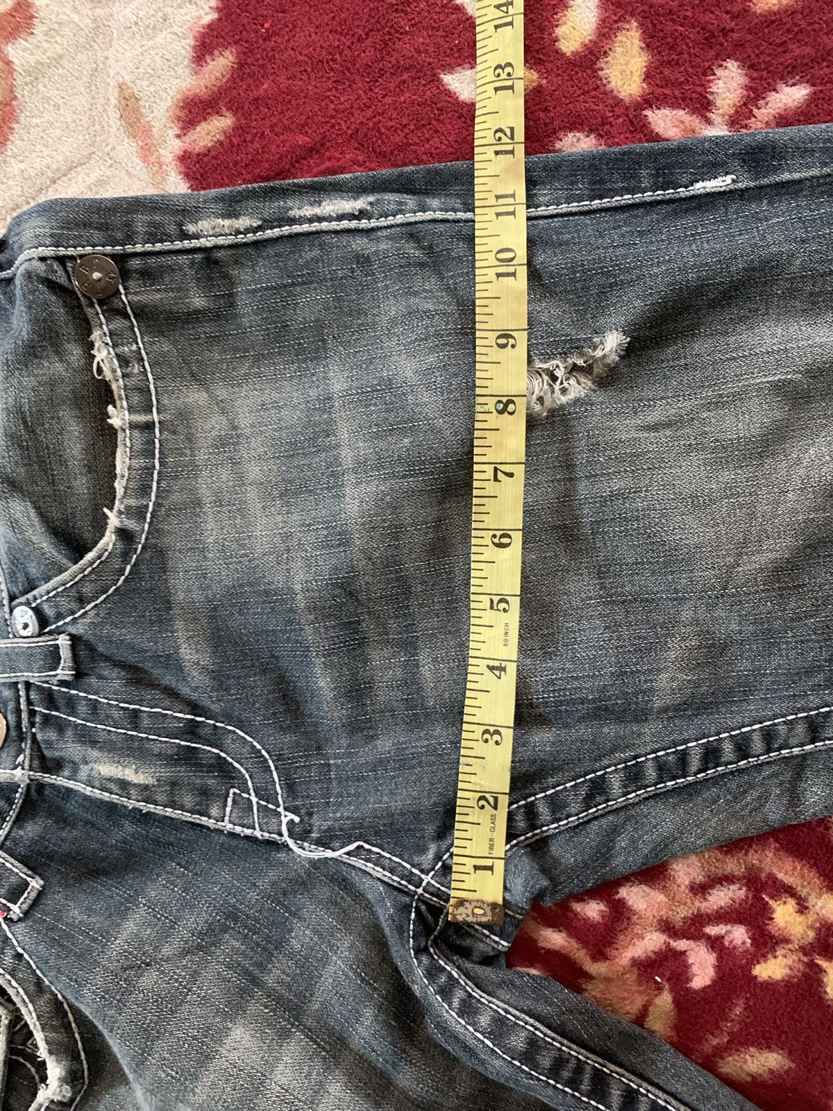 If Six Was Nine × Japanese Brand True Religion Distressed Denim Size US 30 / EU 46 - 11 Thumbnail
