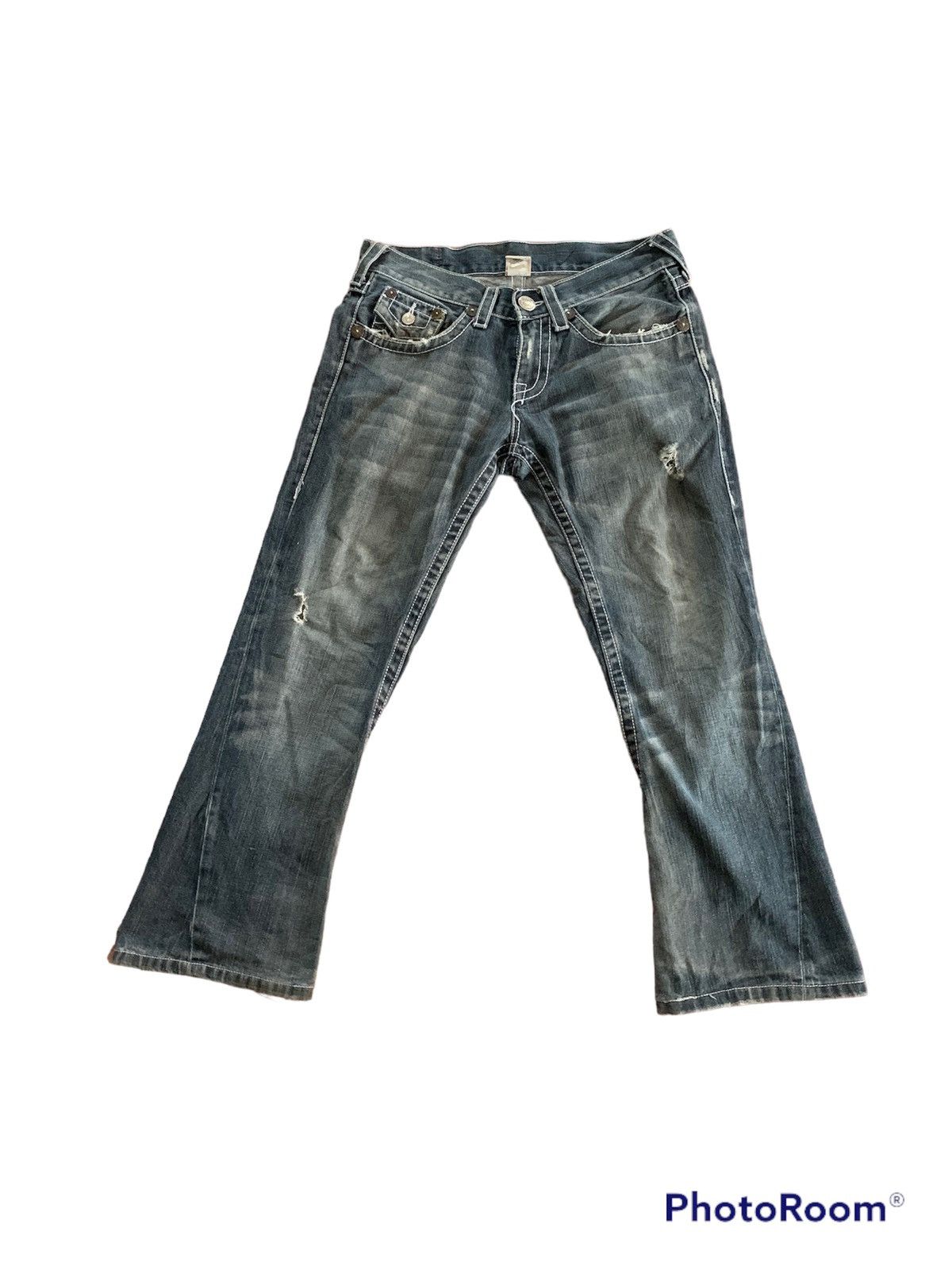 If Six Was Nine × Japanese Brand True Religion Distressed Denim Size US 30 / EU 46 - 2 Thumbnail