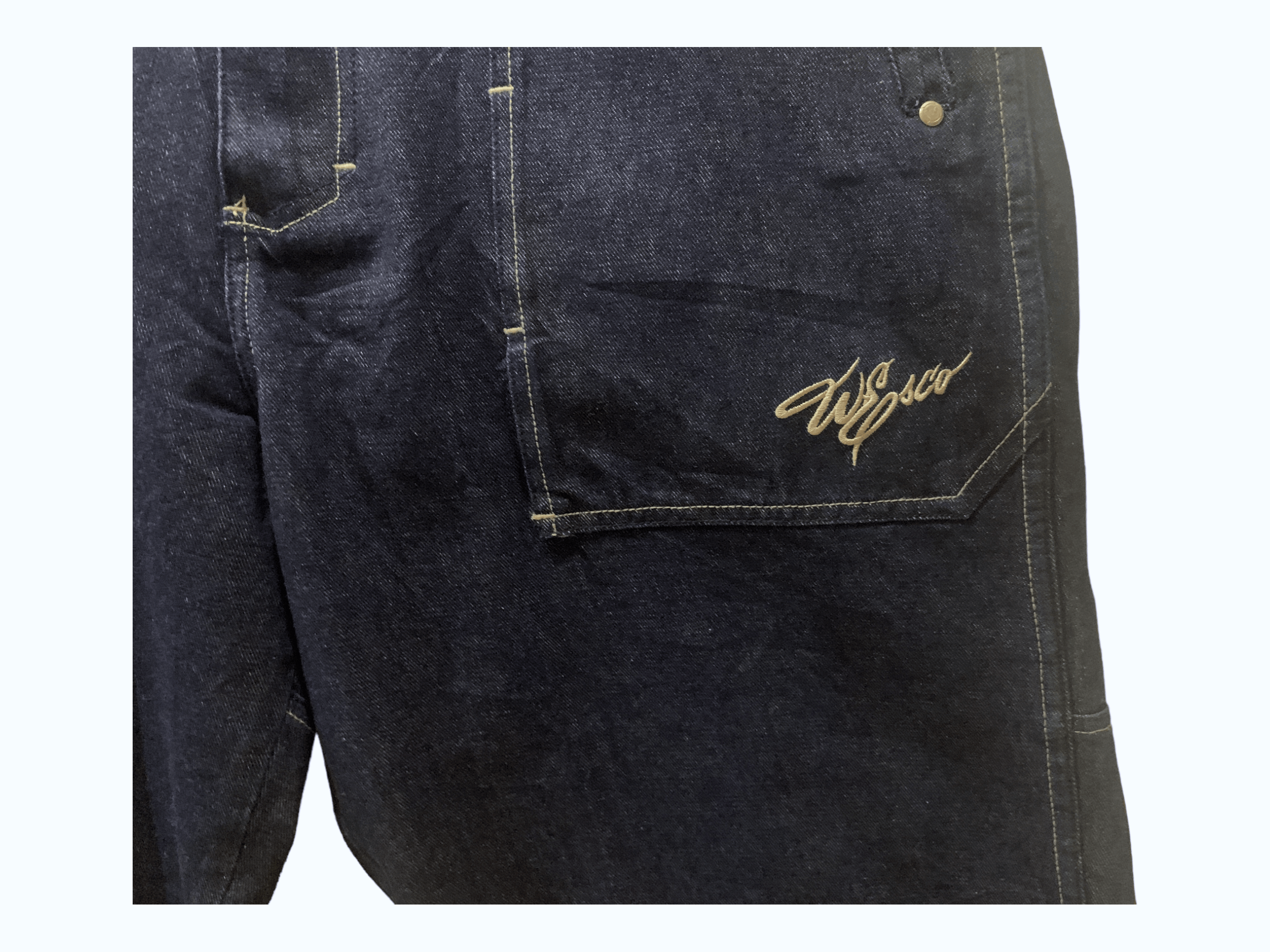Japanese Brand Willie Esco Baggy Baker Pocket Denim Jeans Hip Hop Jeans Size US 36 / EU 52 - 9 Thumbnail