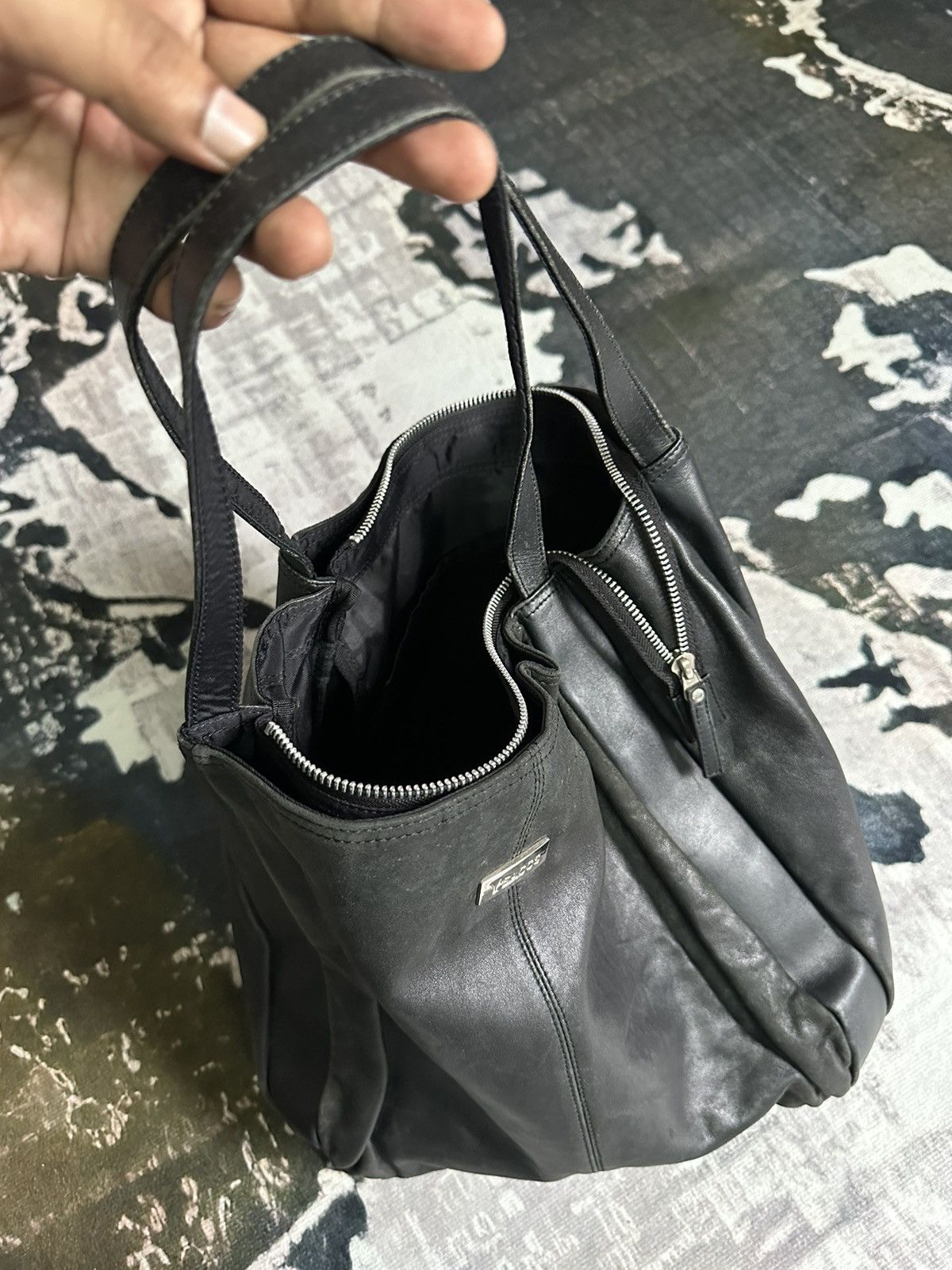 Yohji Yamamoto 90's Yohji Yamamoto Y’sacc Leather carry bag Size ONE SIZE - 9 Thumbnail