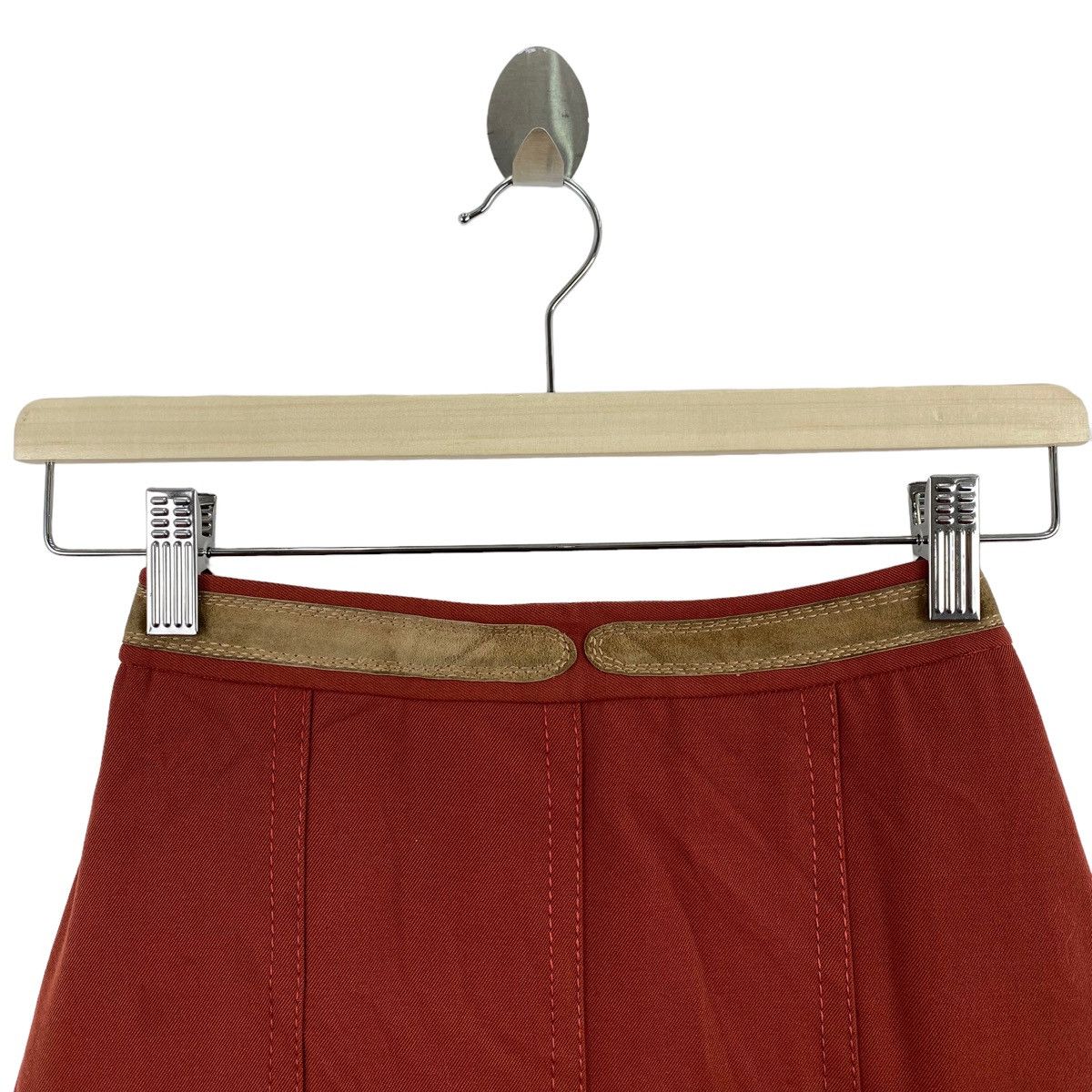 Other ITALIAN BRAND Plain Orange A-line Long Skirt Size 22" - 2 Thumbnail