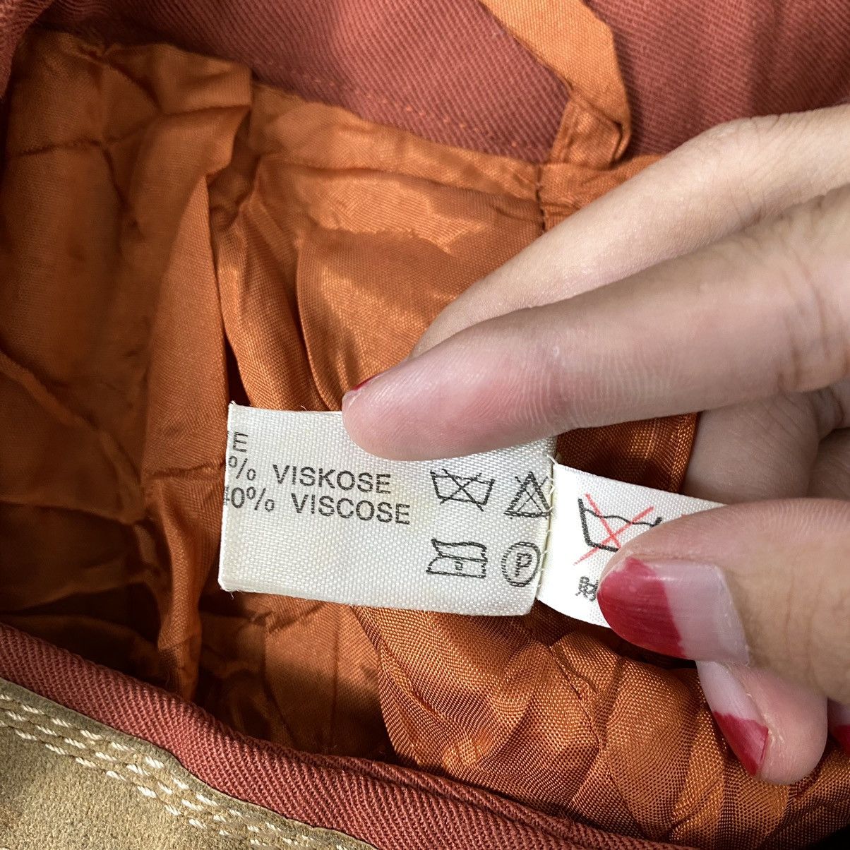 Other ITALIAN BRAND Plain Orange A-line Long Skirt Size 22" - 7 Thumbnail