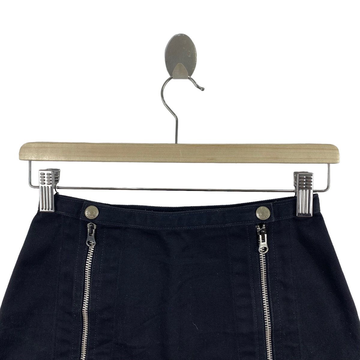 Other Vintage HYSTERIC GLAMOUR Black Jeans Mini Skirt Size 24" / US 00 / IT 34 - 2 Thumbnail
